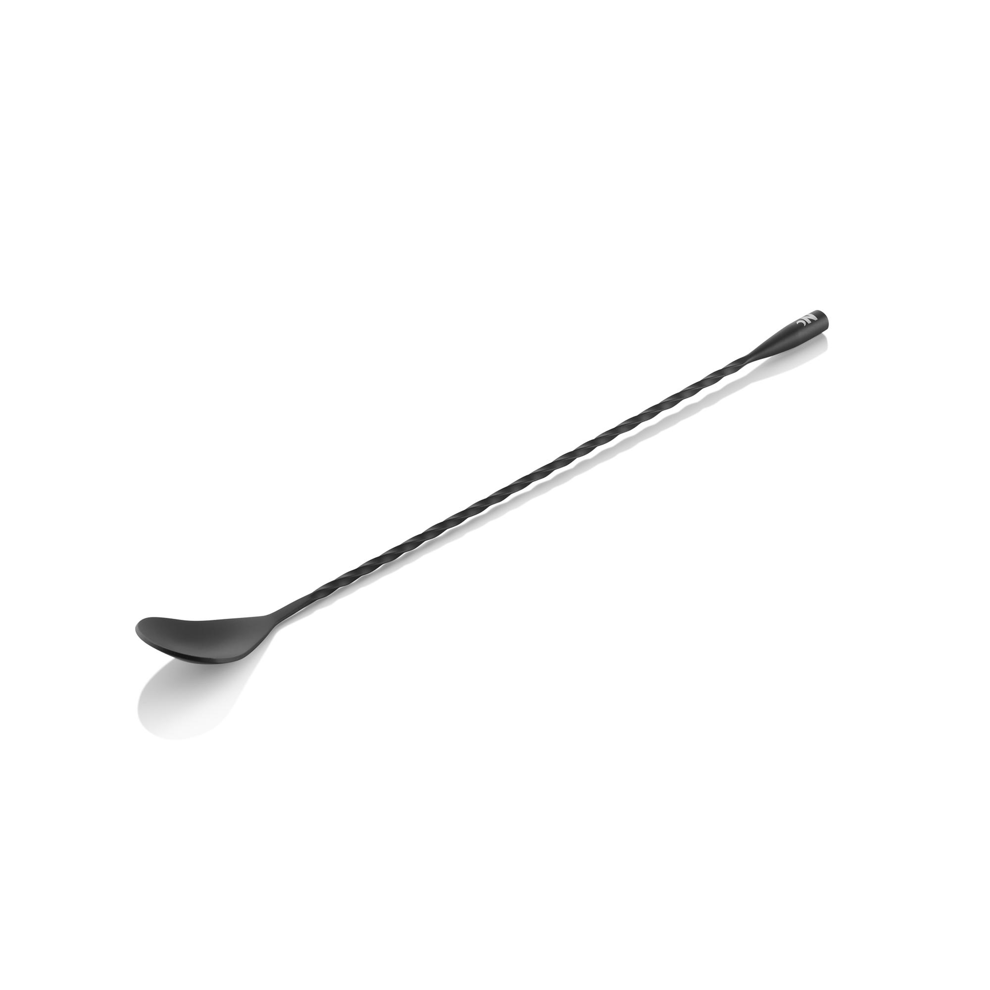 Barlöffel Twisted Classic 30cm NOCTURN 18/8 schwarz matt