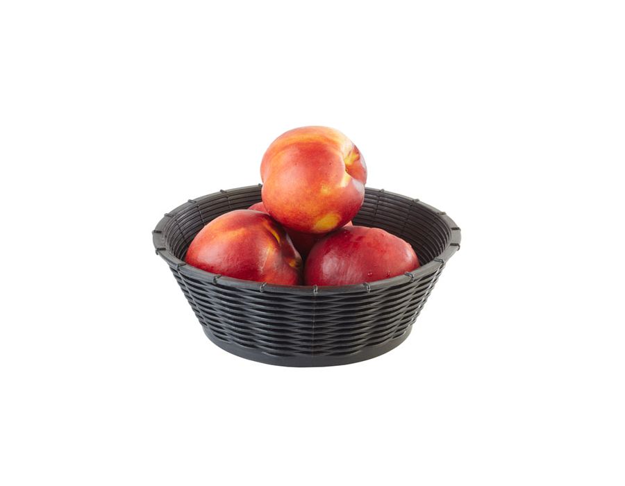 Brot und Obstkorb D:20cm H:6,5cm WICKER-LOOK schwarz