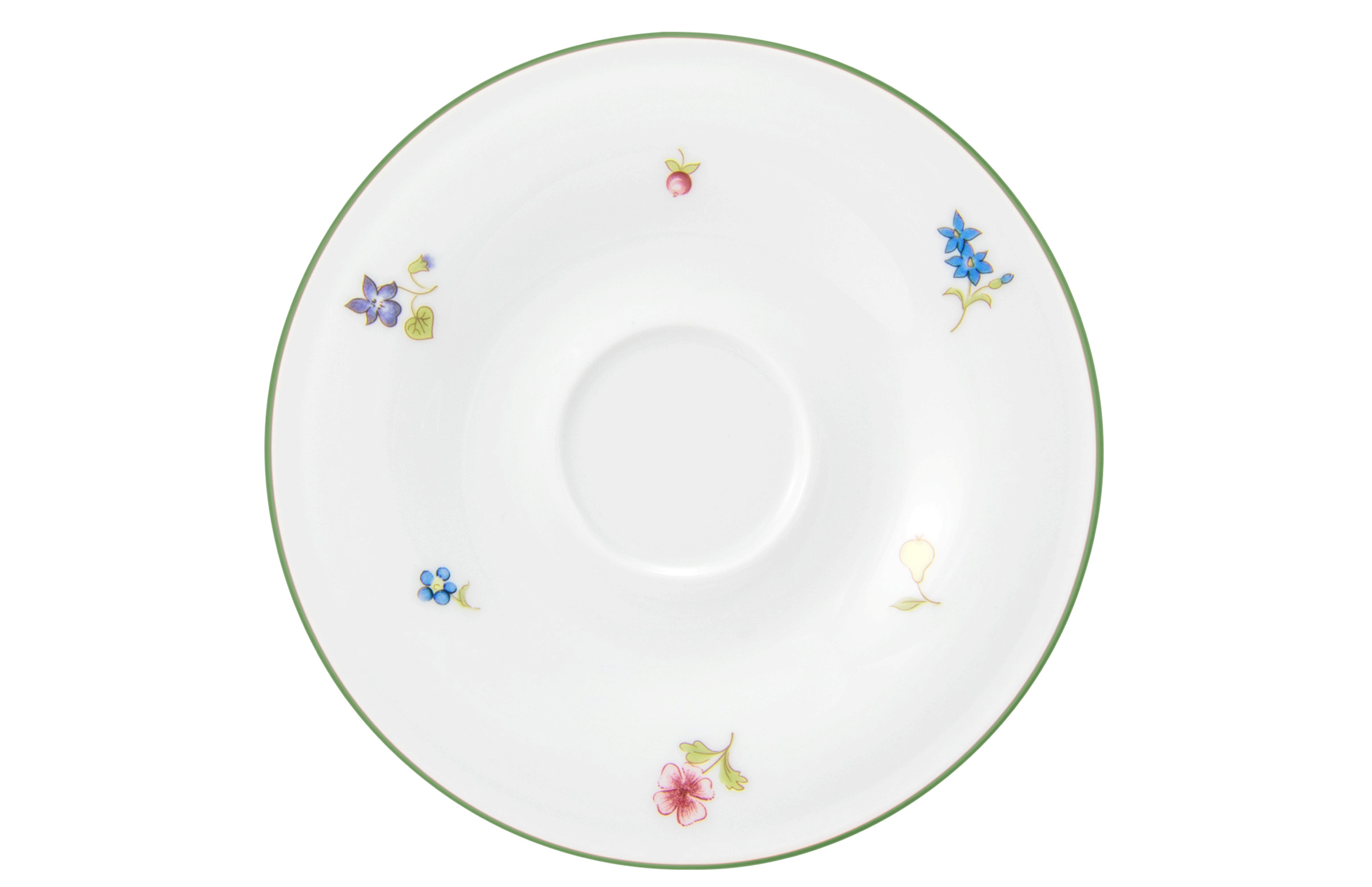 Espressountertasse rund 13,5cm COMMUNITY streublume grüne linie