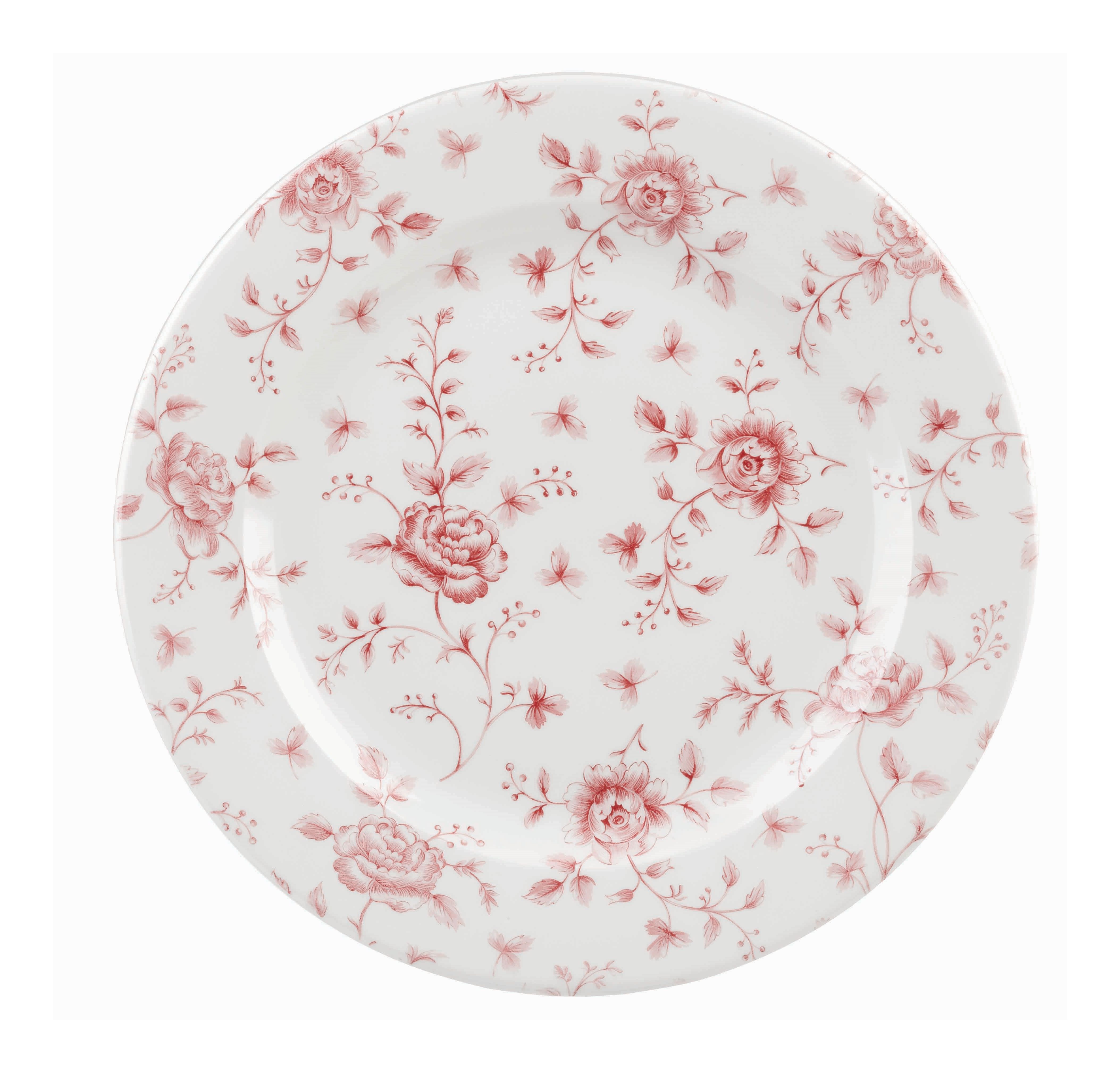 Teller flach 28cm VINTAGE PRINTS cranberry rose chintz