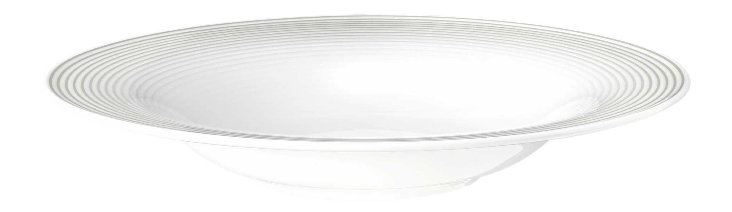 Pastateller rund mit Relief tief 27cm BLUES perlgrau