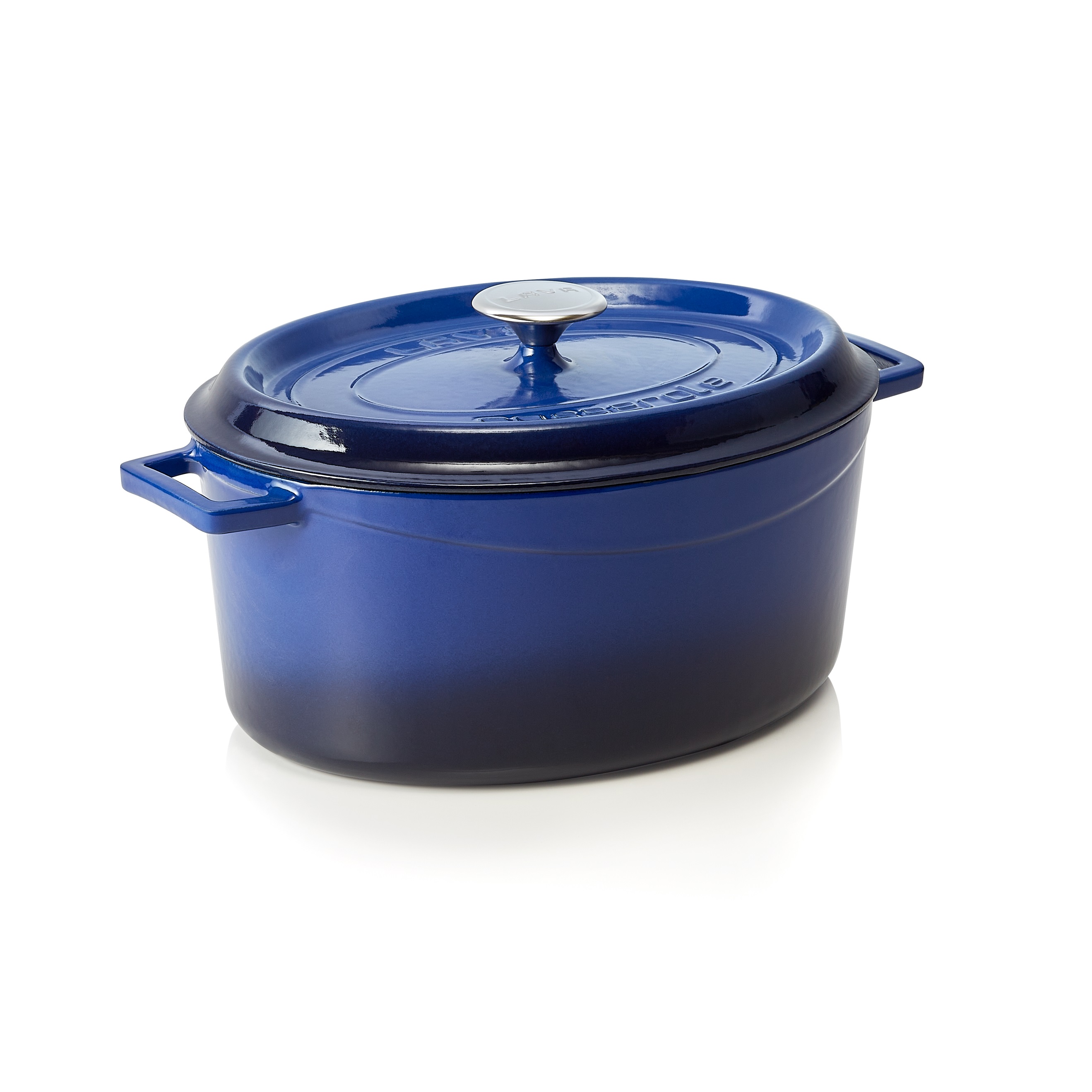 Kasserole oval 32x25x14cm LAVA blau
