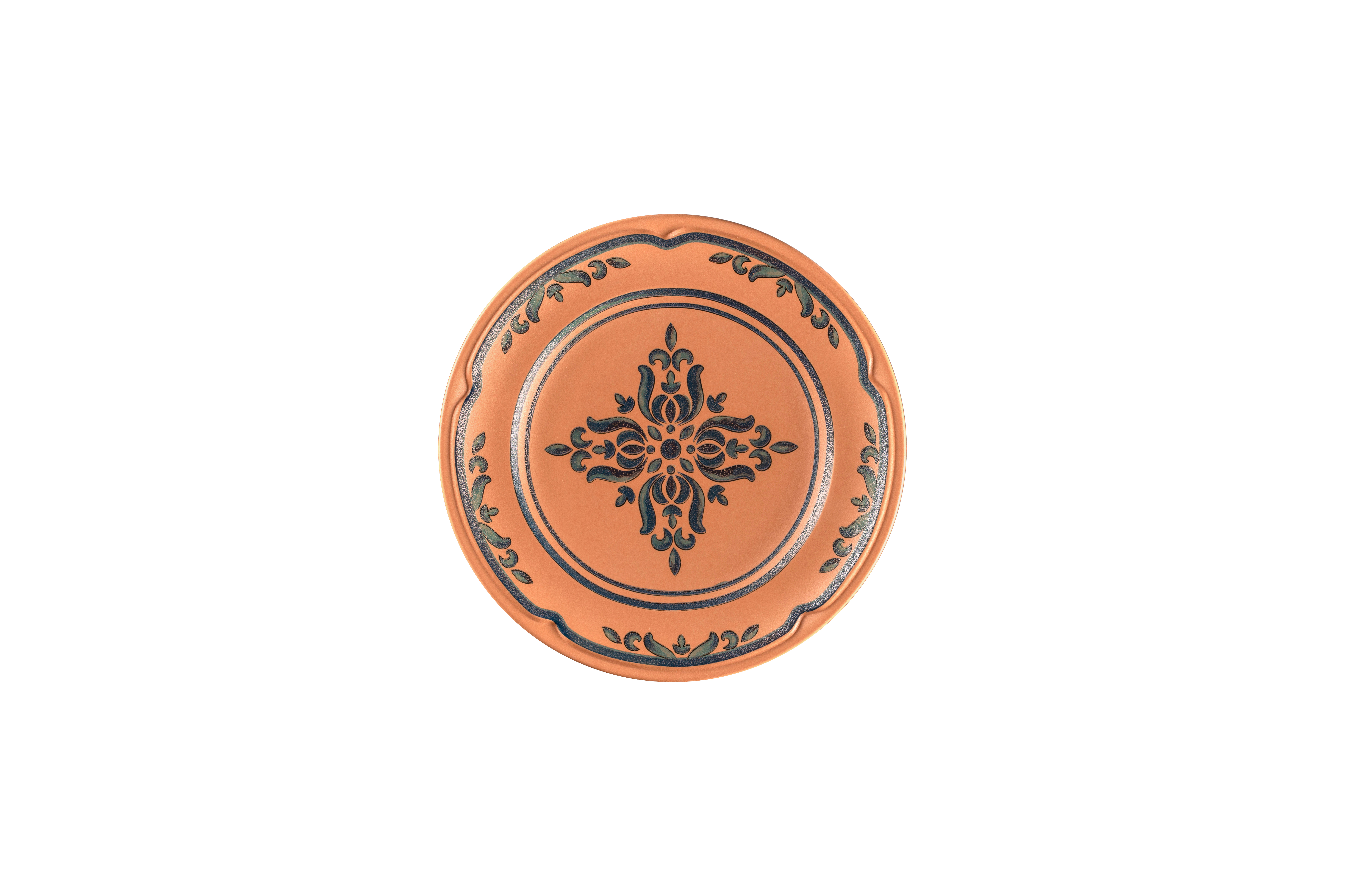 Teller flach Ø20,7cm H2,4cm TERO OSTIA decorated terracotta