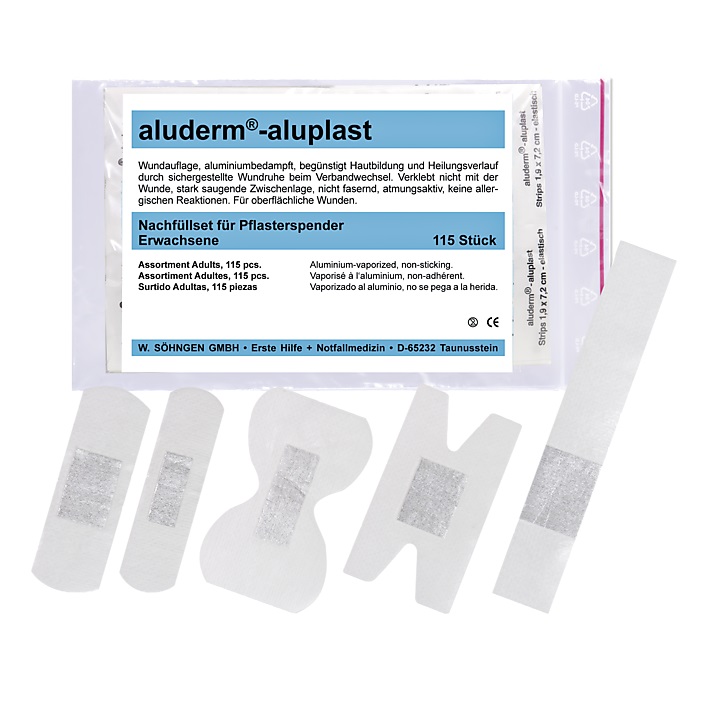 Nachfüllset Pflaster ALUDERM-ALUPLAST 115 Stück