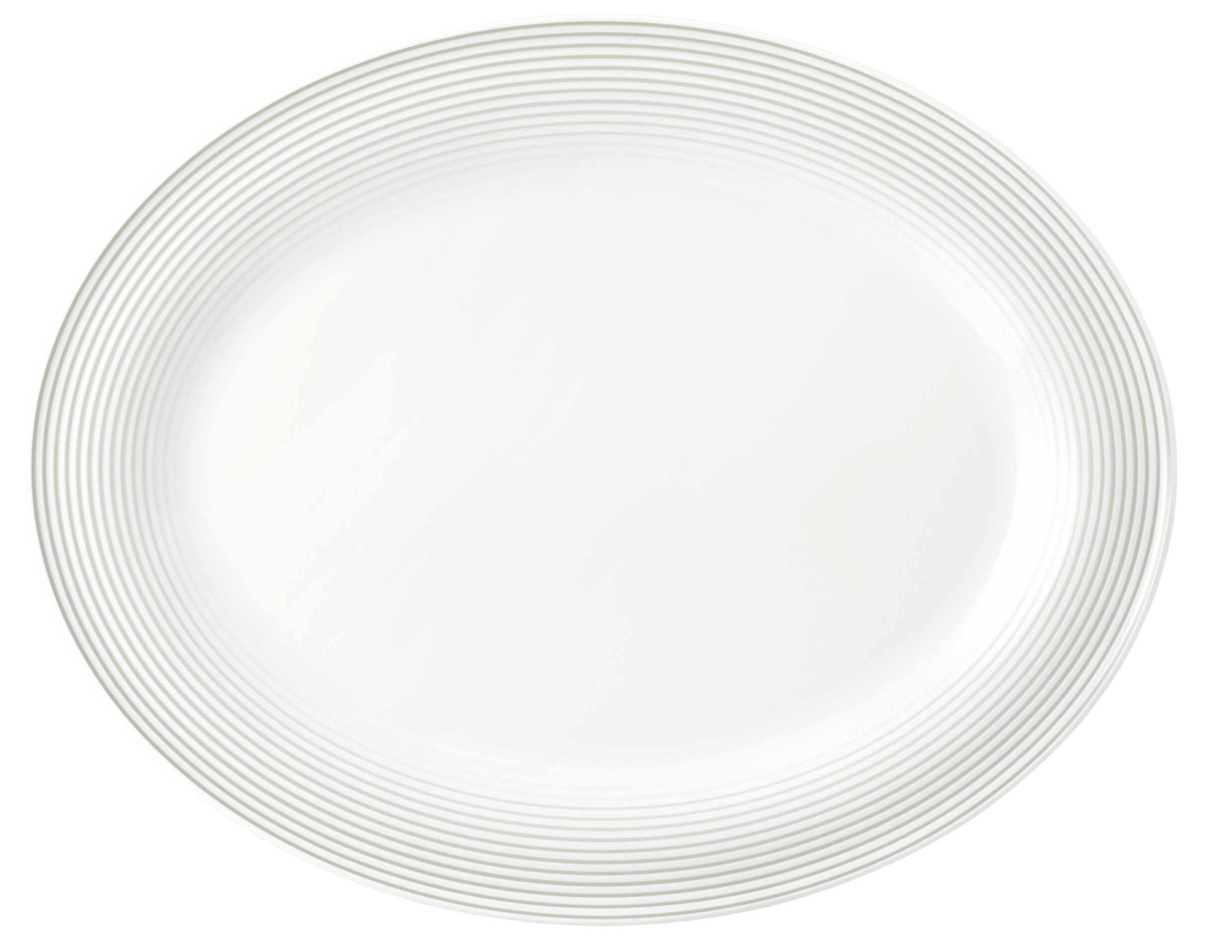 Platte oval mit Relief oval 35cm BLUES perlgrau