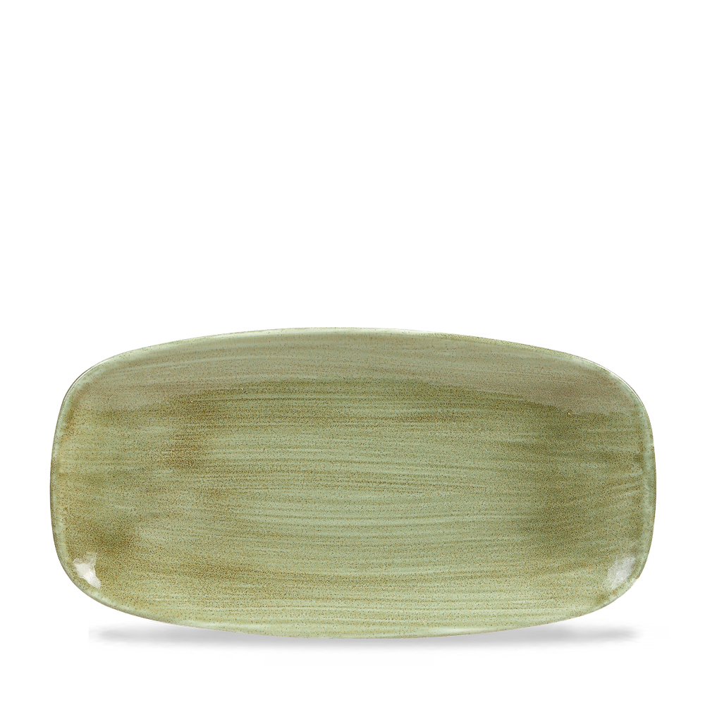 Platte eckig 30x15cm STONECAST PATINA burnished green