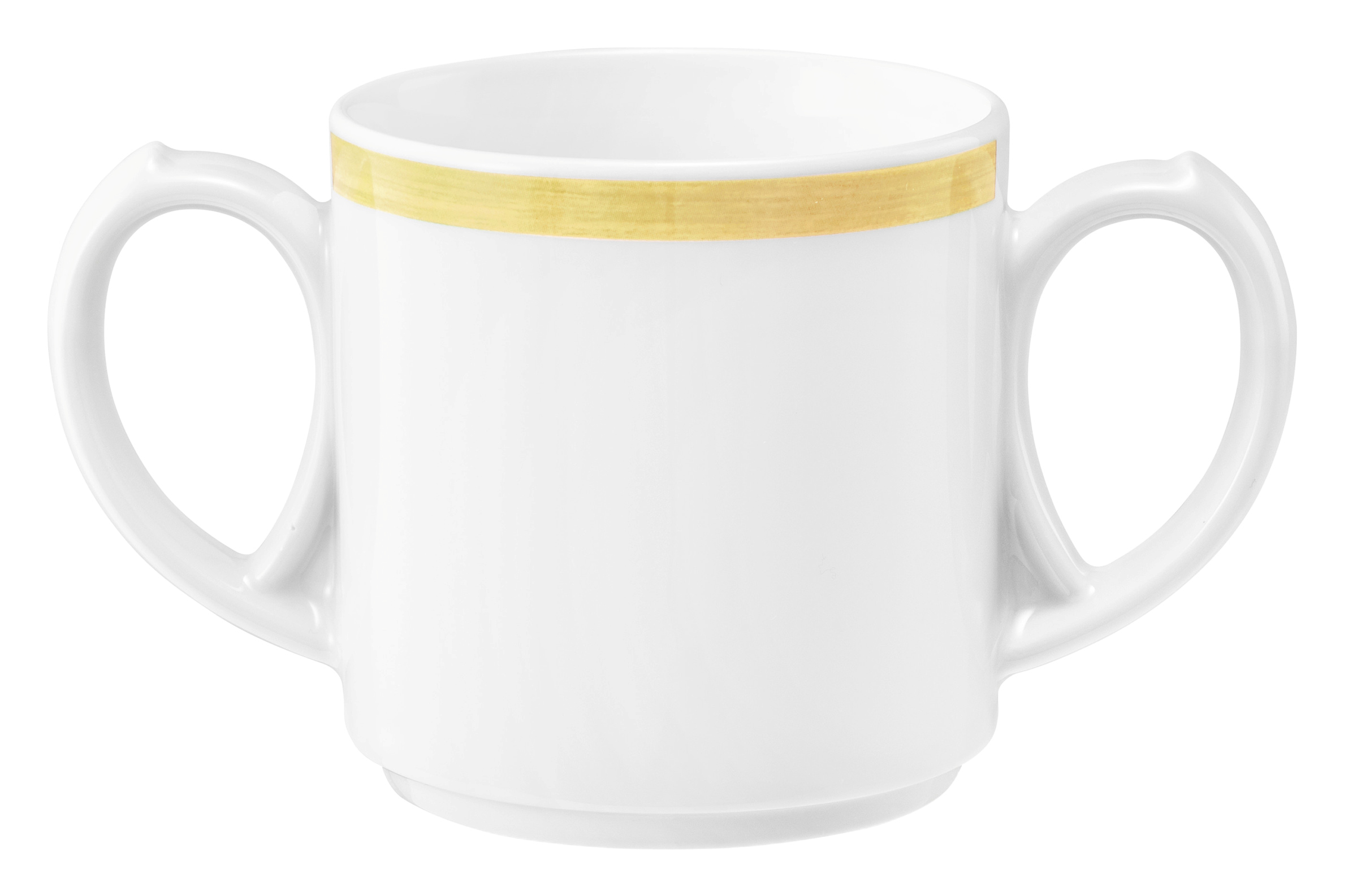 Becher rund mit 2 Henkel 0,28l COMMUNITY pinselband ocker