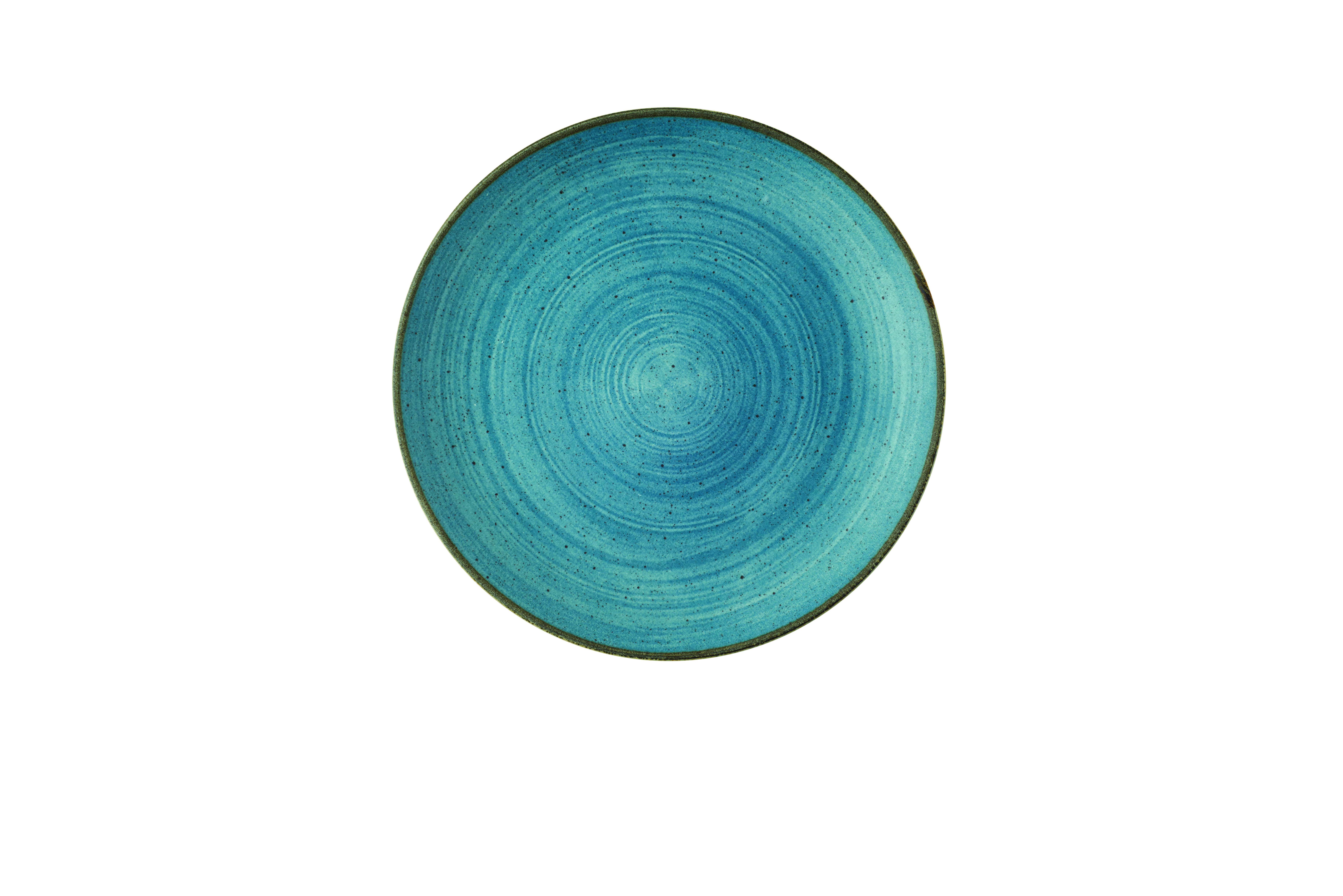 Teller flach coup 26cm STONECAST RAW teal