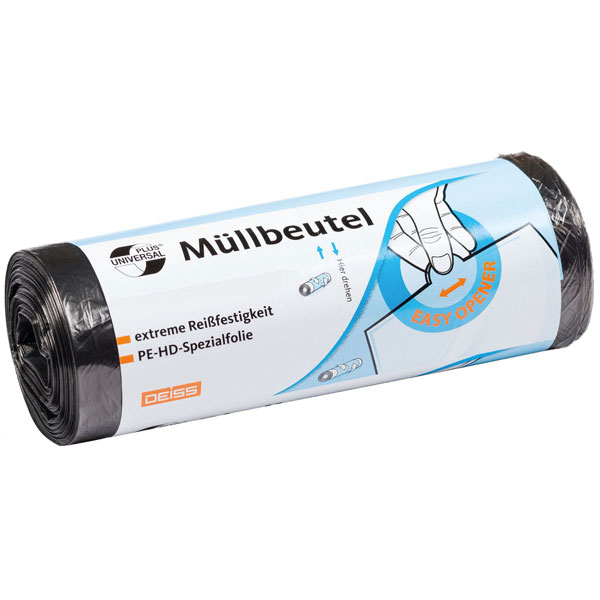 50 Stück Müllsäcke 6l HDPE grau