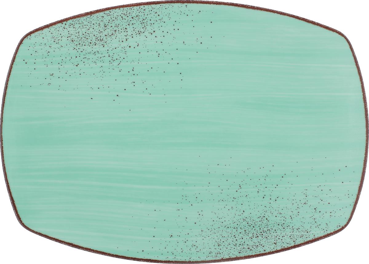 Platte rechteckig coup 32x23cm MODERN RUSTIC lagoon