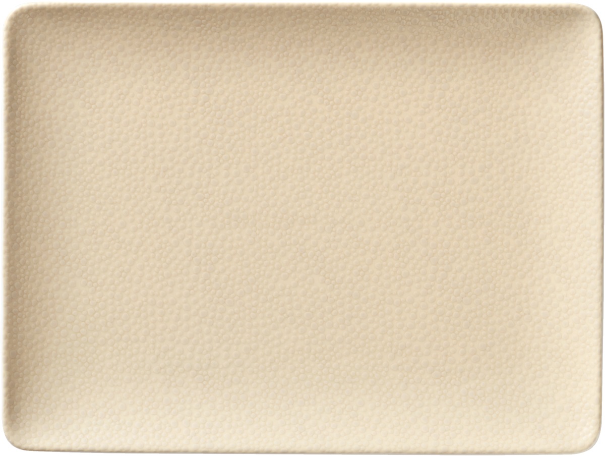 Platte rechteckig coup 20x15cm PURITY PEARLS CHAMPAGNE
