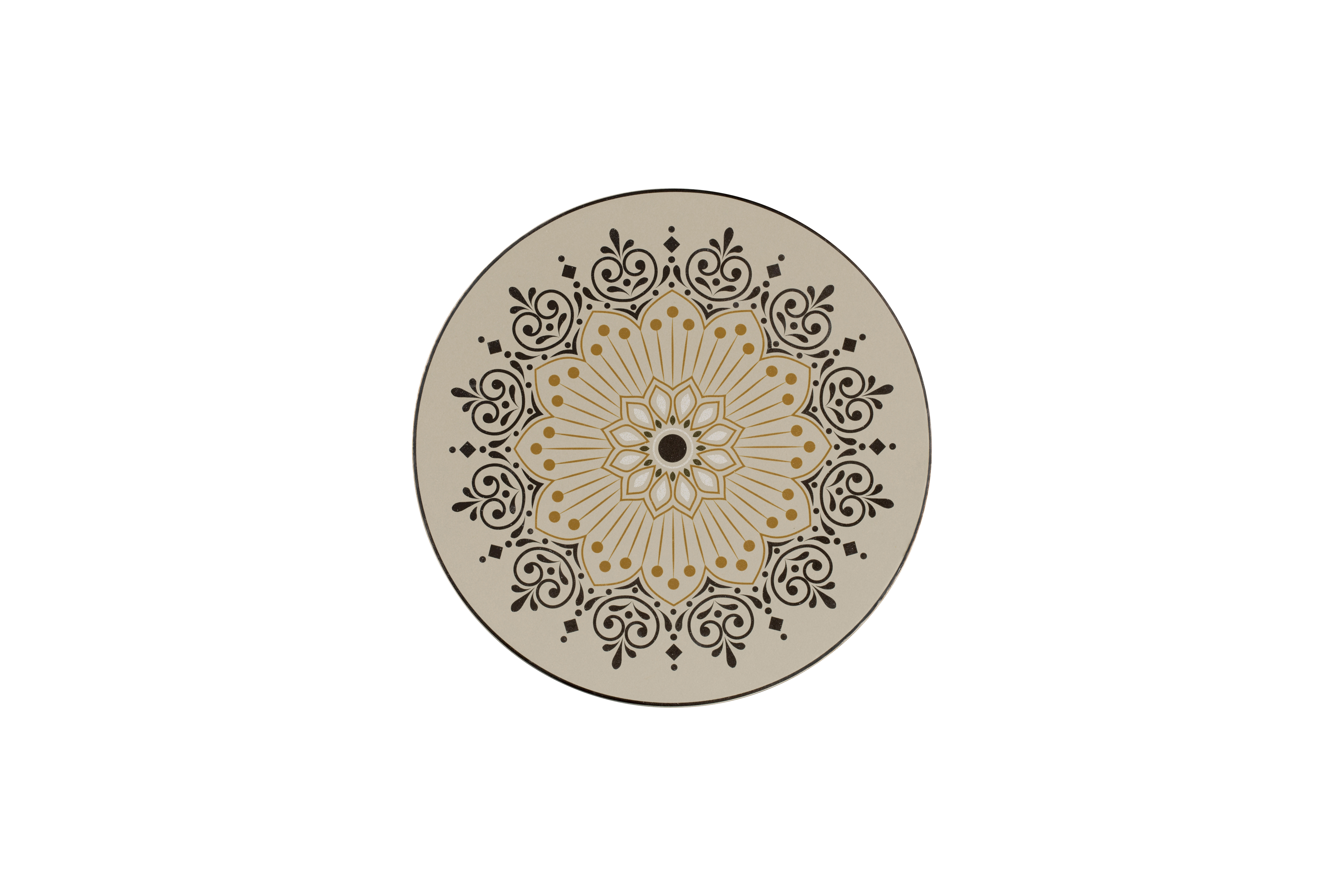 Teller flach Ø23,6cm H1,5cm ARGILA CARTAGENA decorated grey