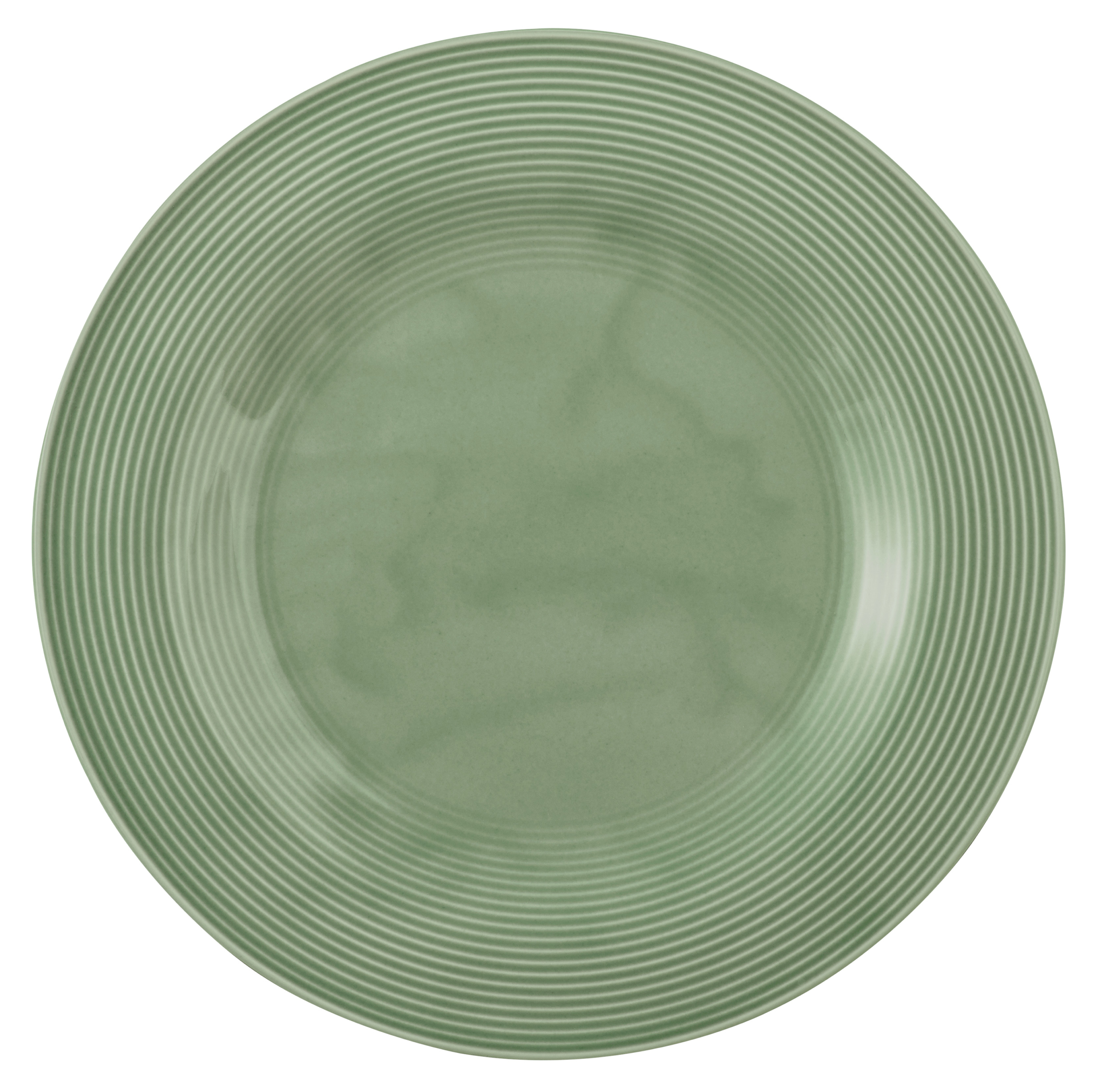 Teller rund mit Relief flach 30cm BEAT salbeigrün