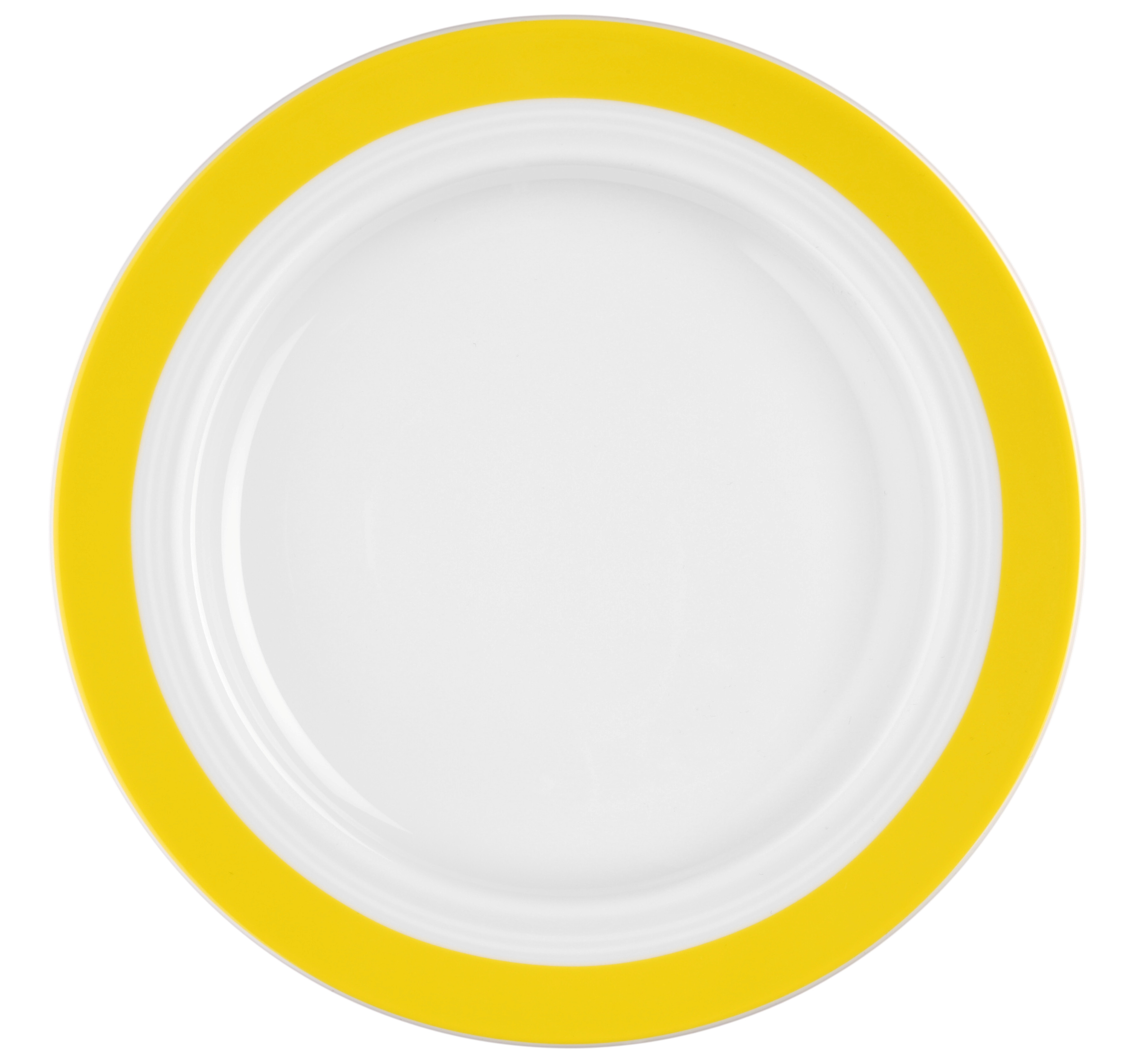 Teller rund mit Relief flach 20cm VITALIS gelbes band