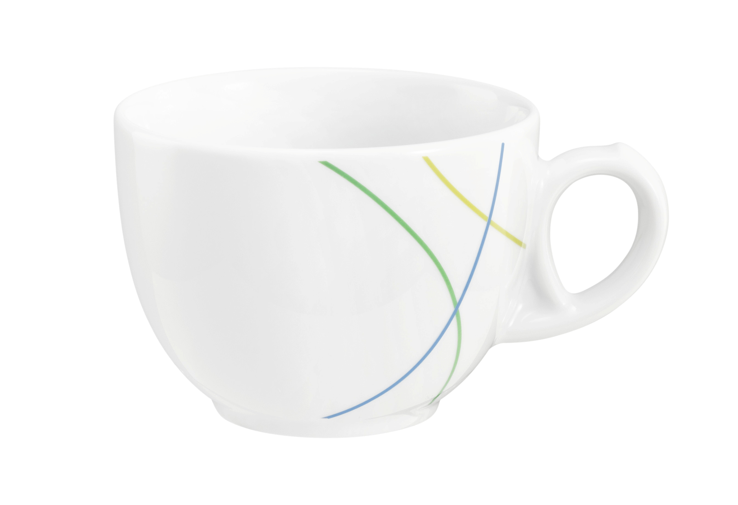 Kaffeetasse rund 0,22l Tulpe COMMUNITY green line