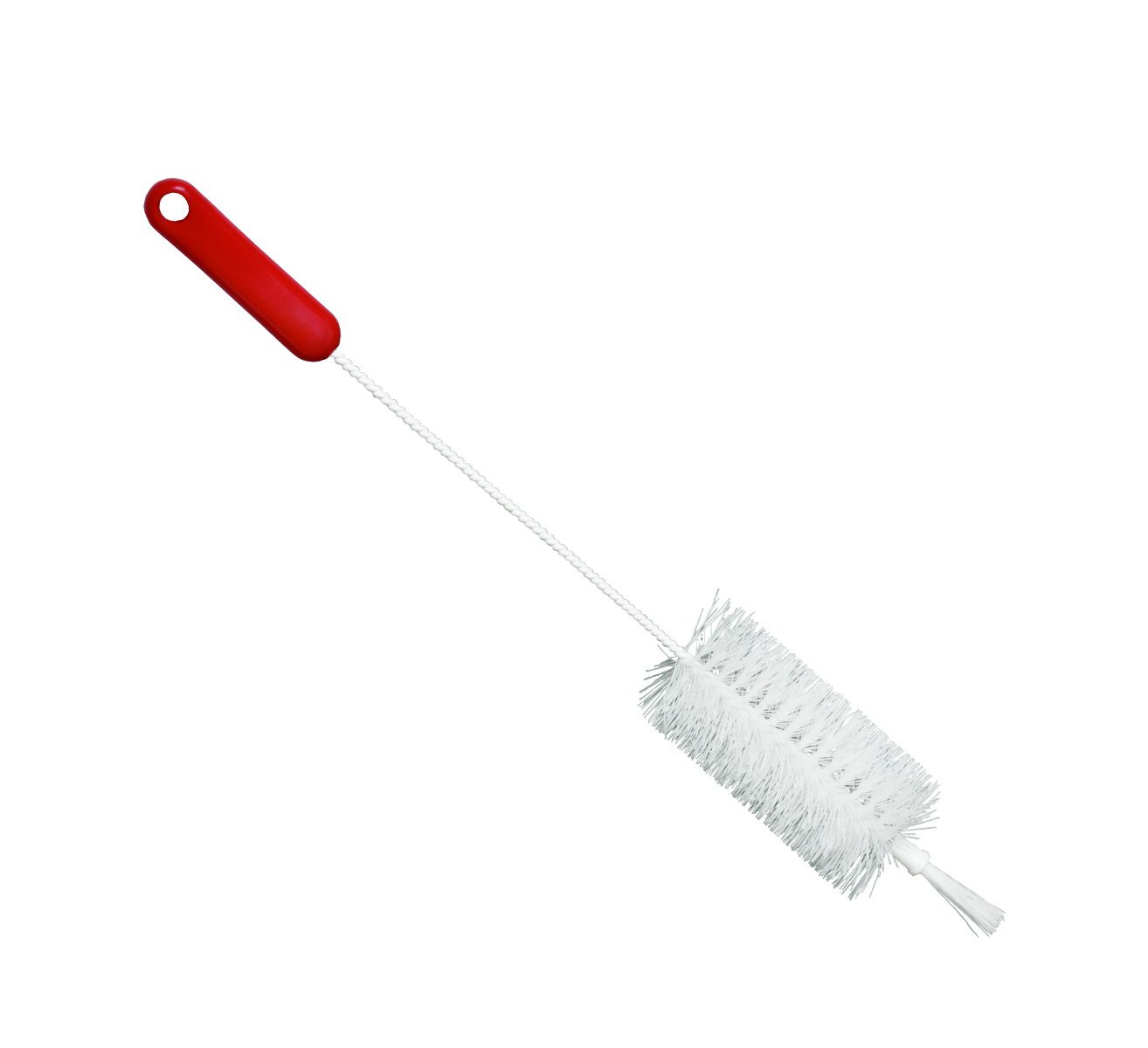 163920 Flaschenbürste 3/4l L 45cm ø 6cm weiss Nylon roter Griff