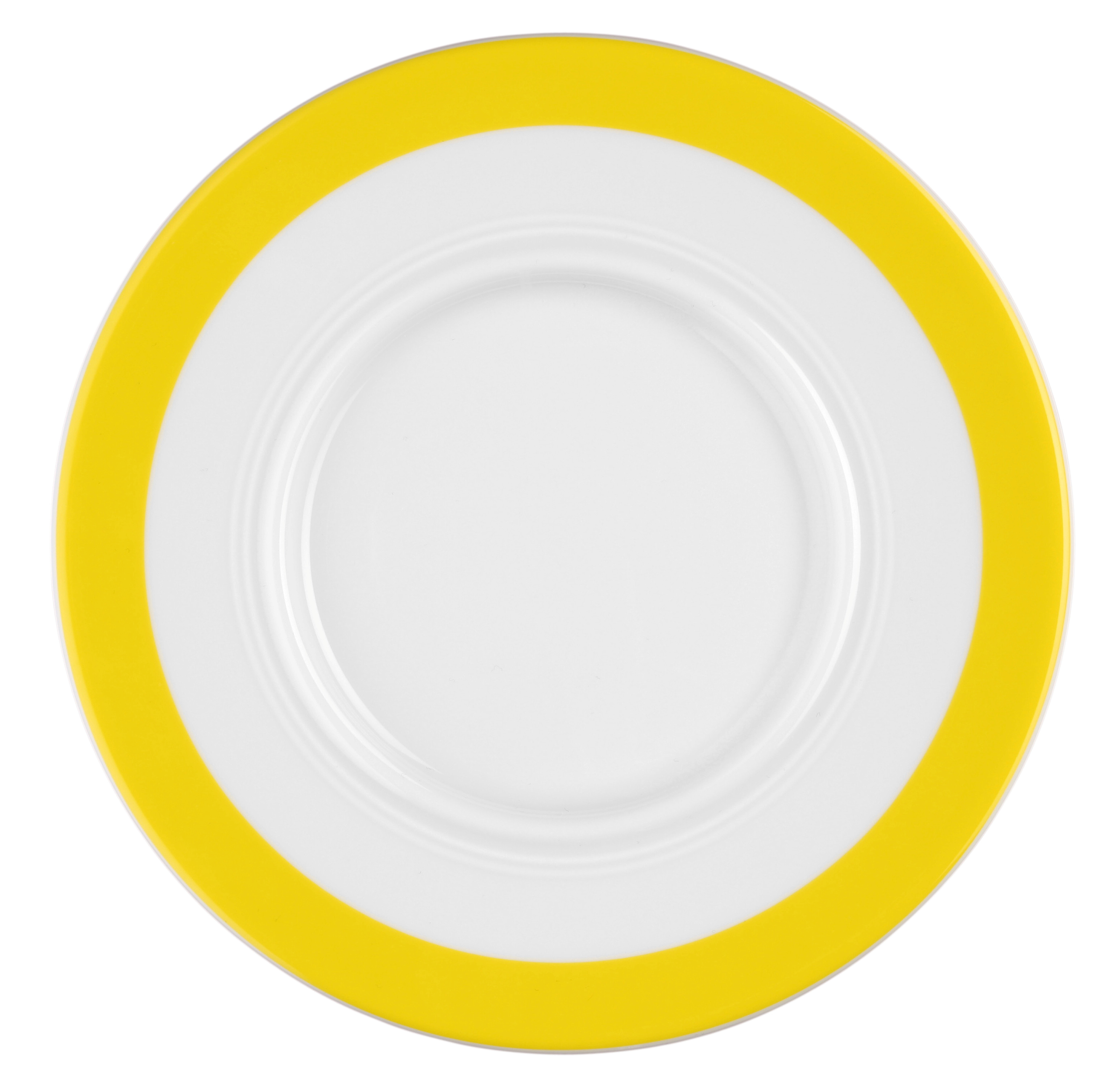 Suppenuntertasse rund mit Relief 17,5cm VITALIS gelbes band