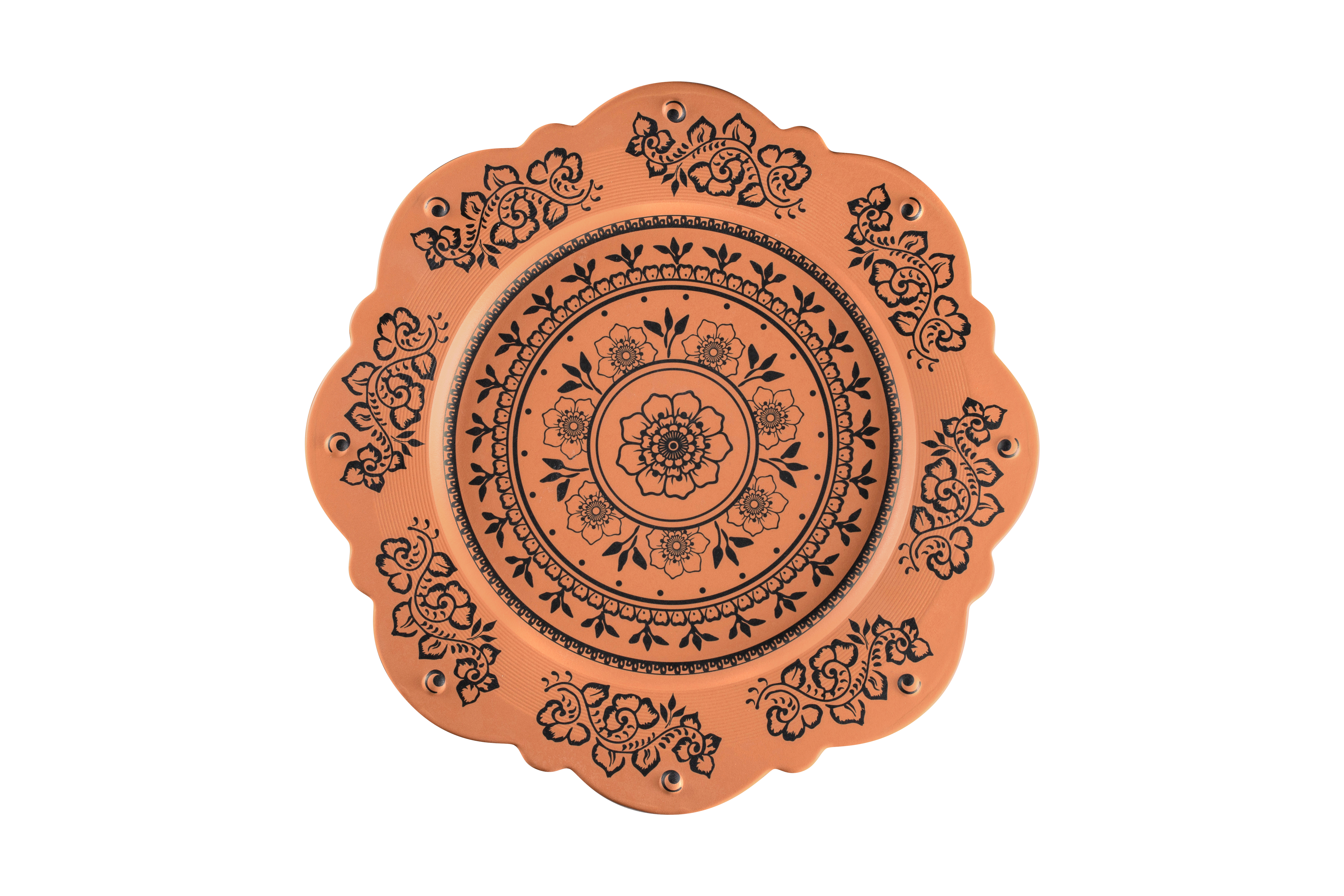 Teller festoniert Ø33,1cm H2,4cm TERO ALEXANDRIA decorated terracotta