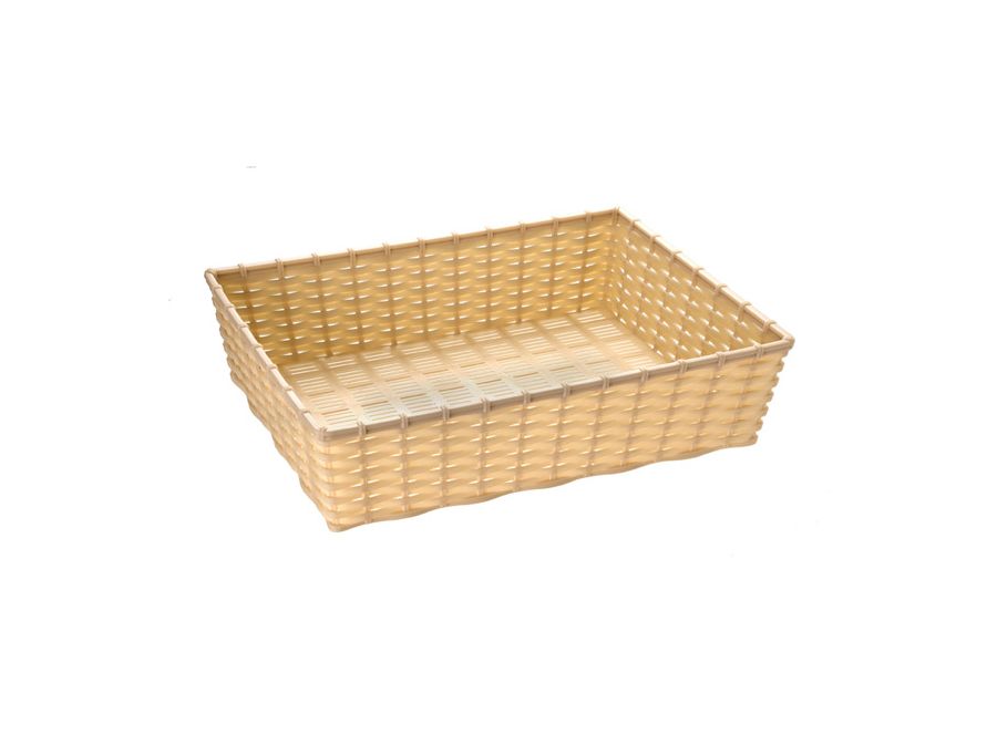 Korb 39,5x29,5cm H:10cm WICKER-LOOK beige