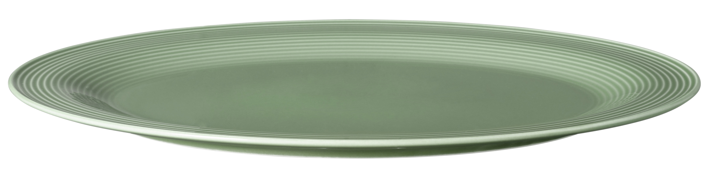 Platte oval mit Relief oval 35x28cm BEAT salbeigrün