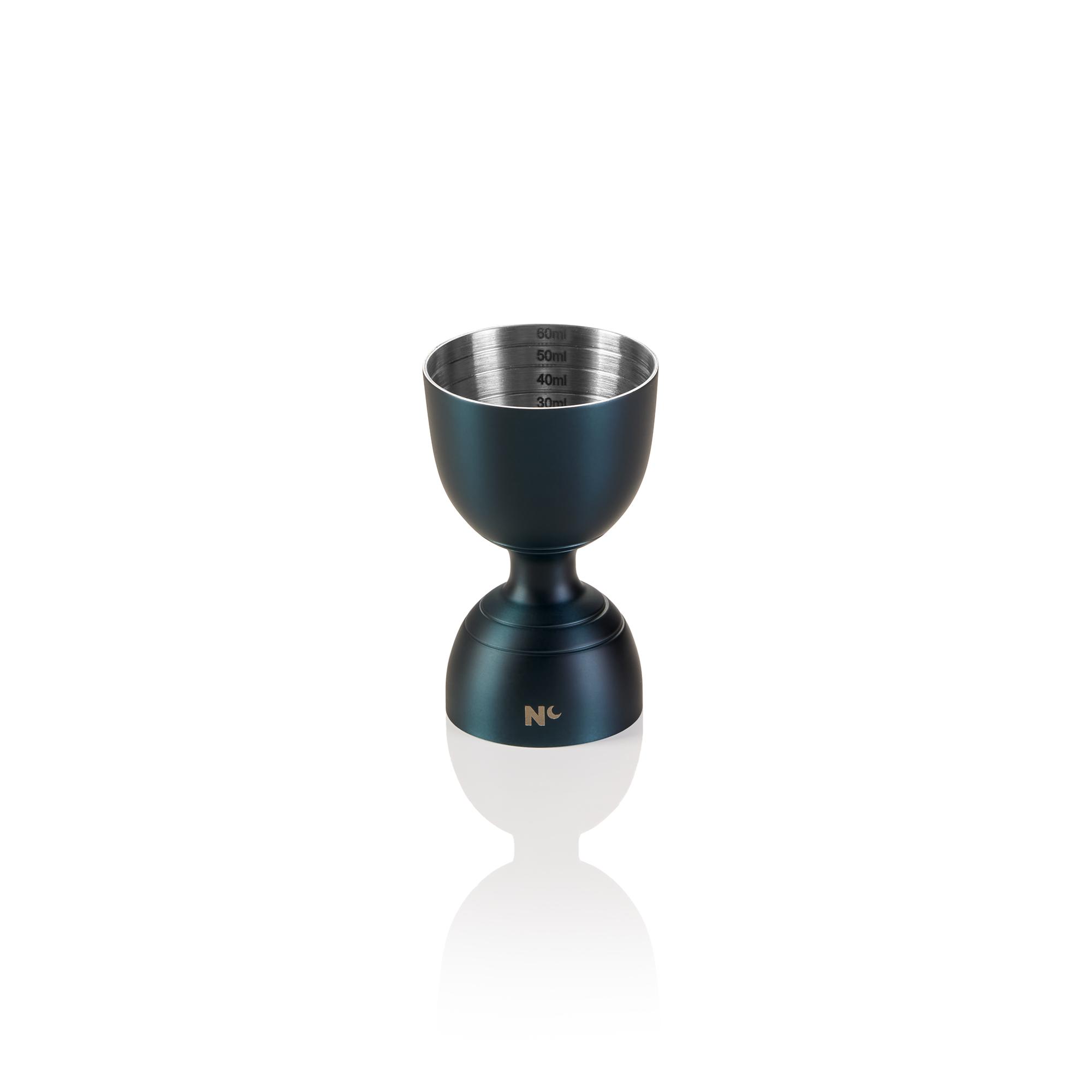 Jigger Rim Bell 30/60ml Ø5cm H8cm NOCTURN 18/8 blau matt