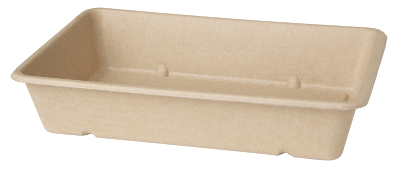 40 Stück Schale 230x155x36mm 1200ml BAGASSE braun