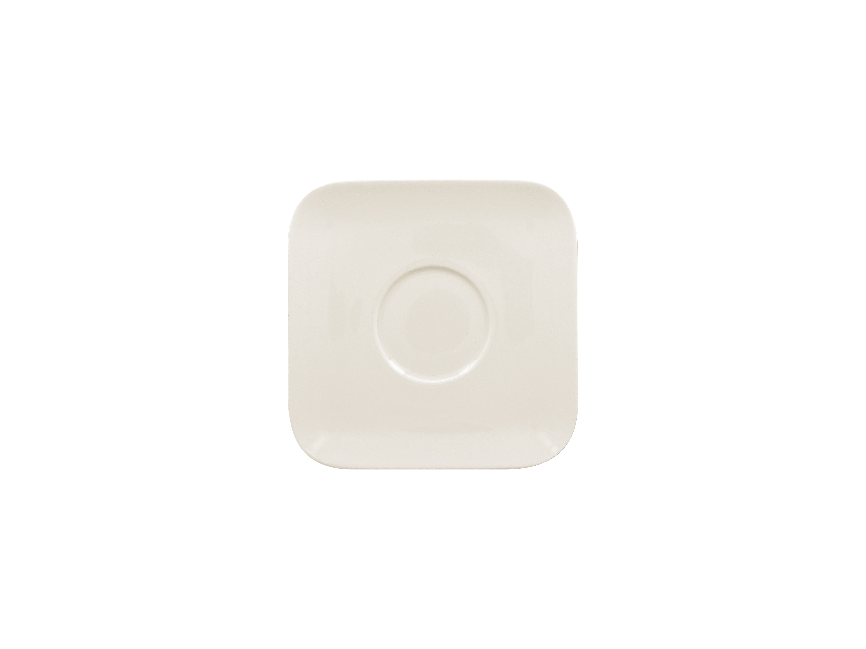 Platte eckig 1 Ring 18x18x1,5cm AUREA white
