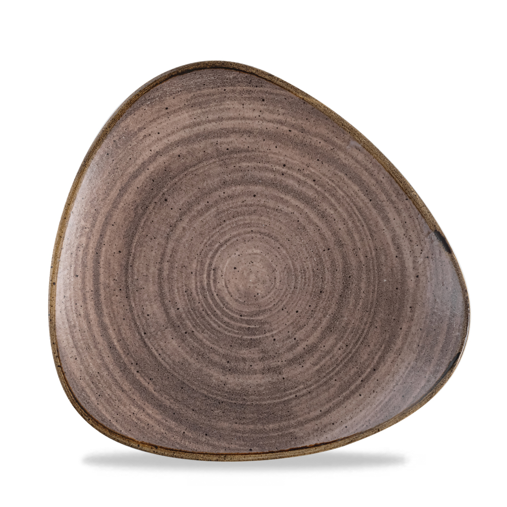 Teller dreieckig 22,9cm STONECAST RAW Brown