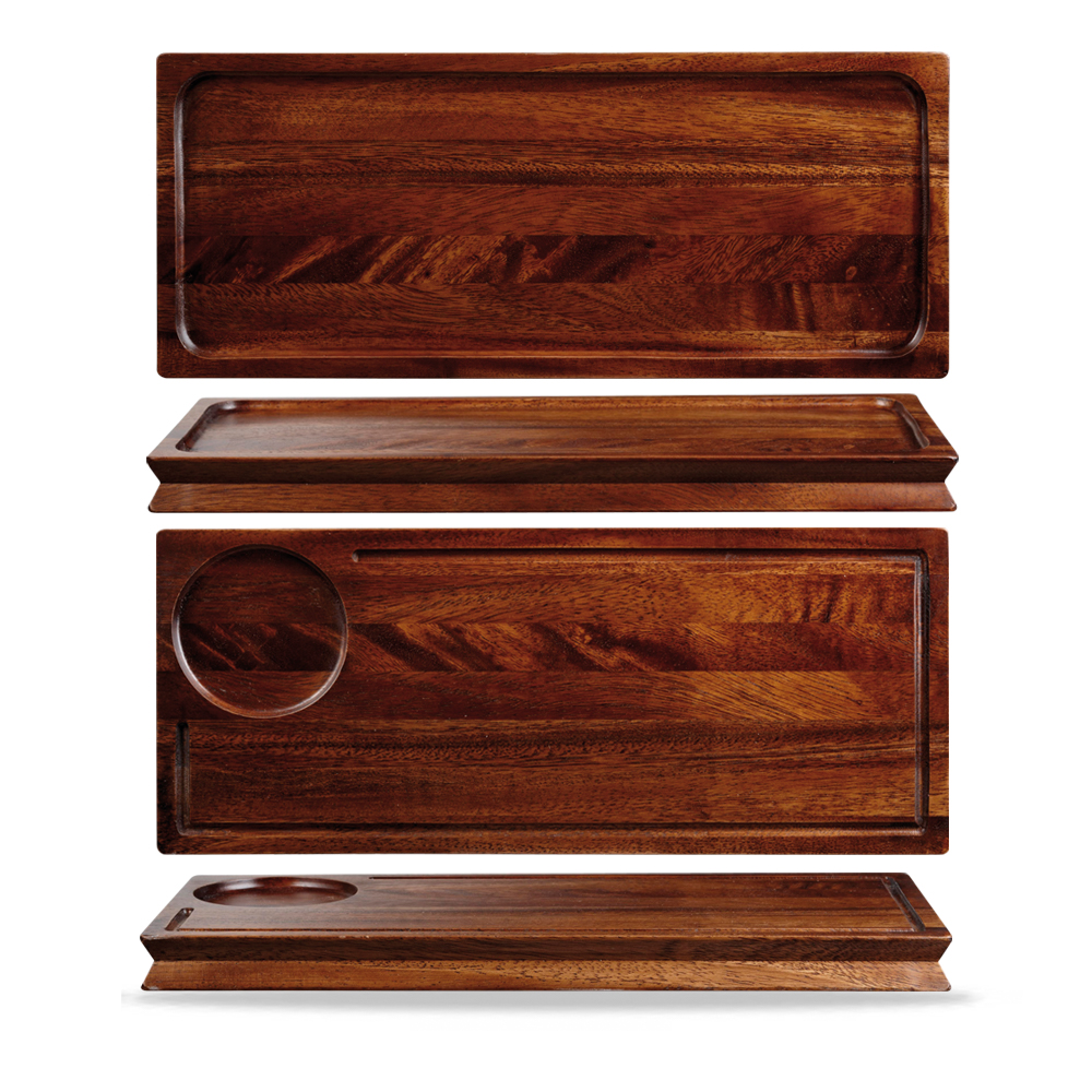 Holz-Brett eckig 40x16,5cm ALCHEMY ACACIA WOOD
