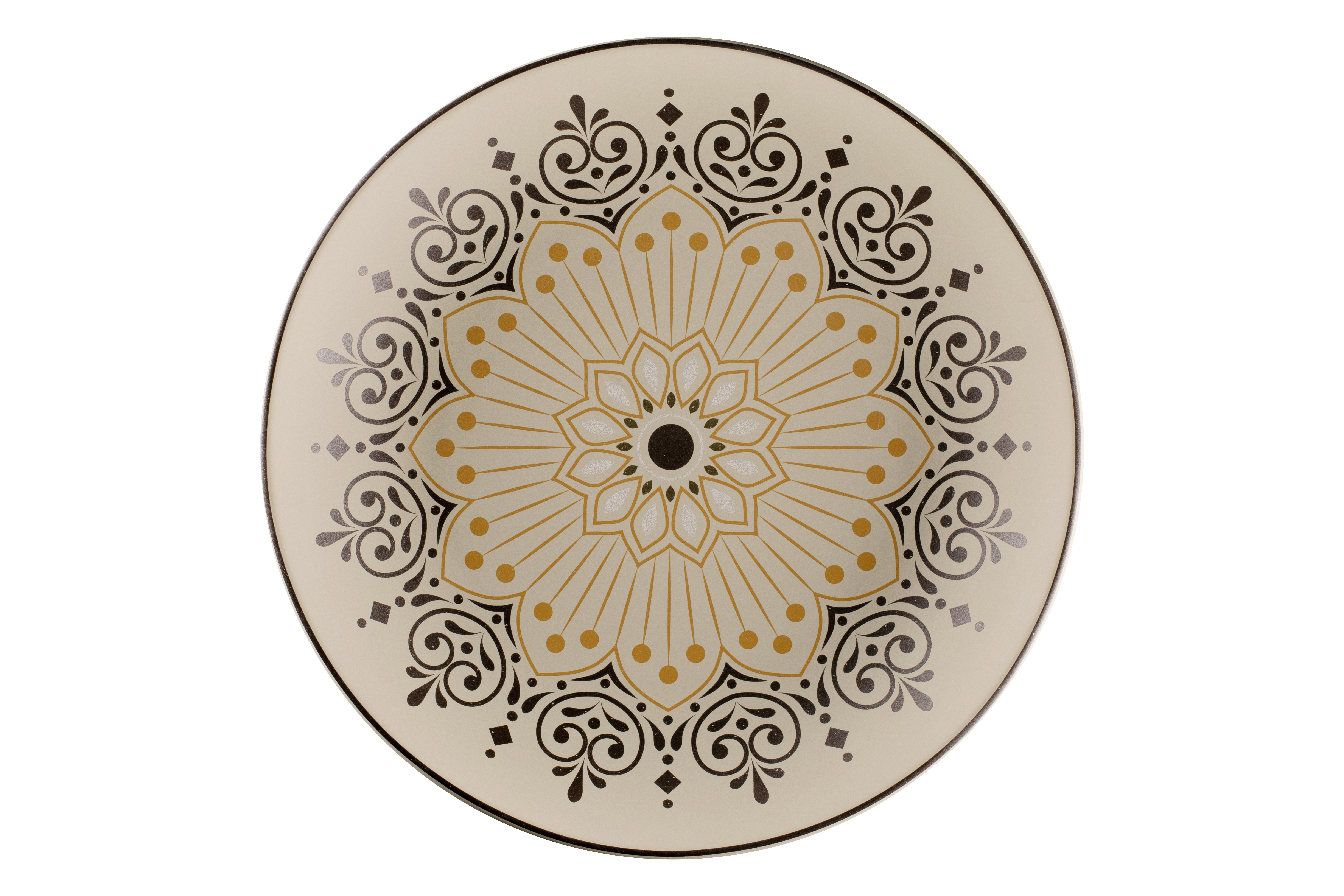 Teller tief coup Ø36cm H5,5cm ARGILA CARTAGENA decorated grey