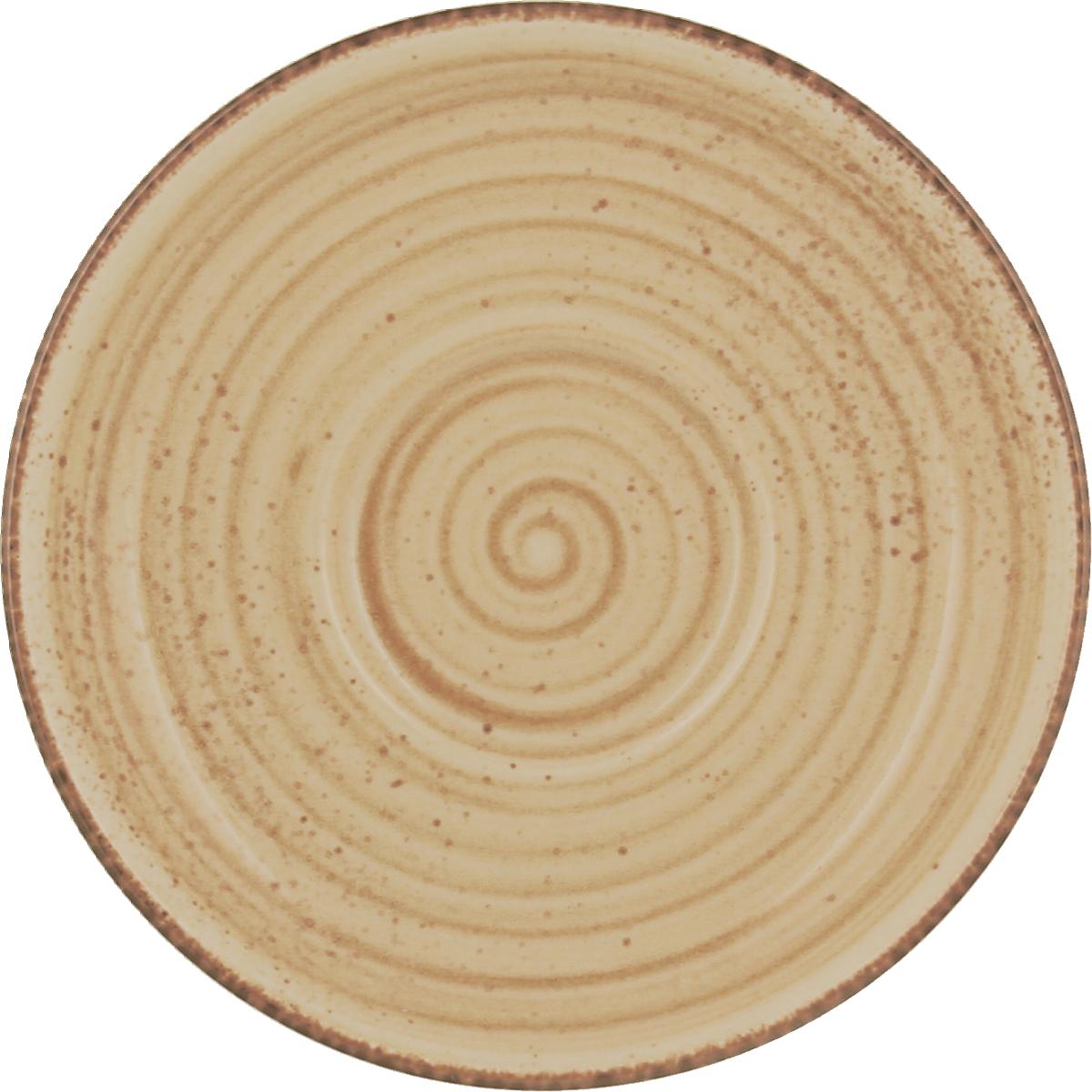 Espressountertasse rund 11cm MODERN RUSTIC sand