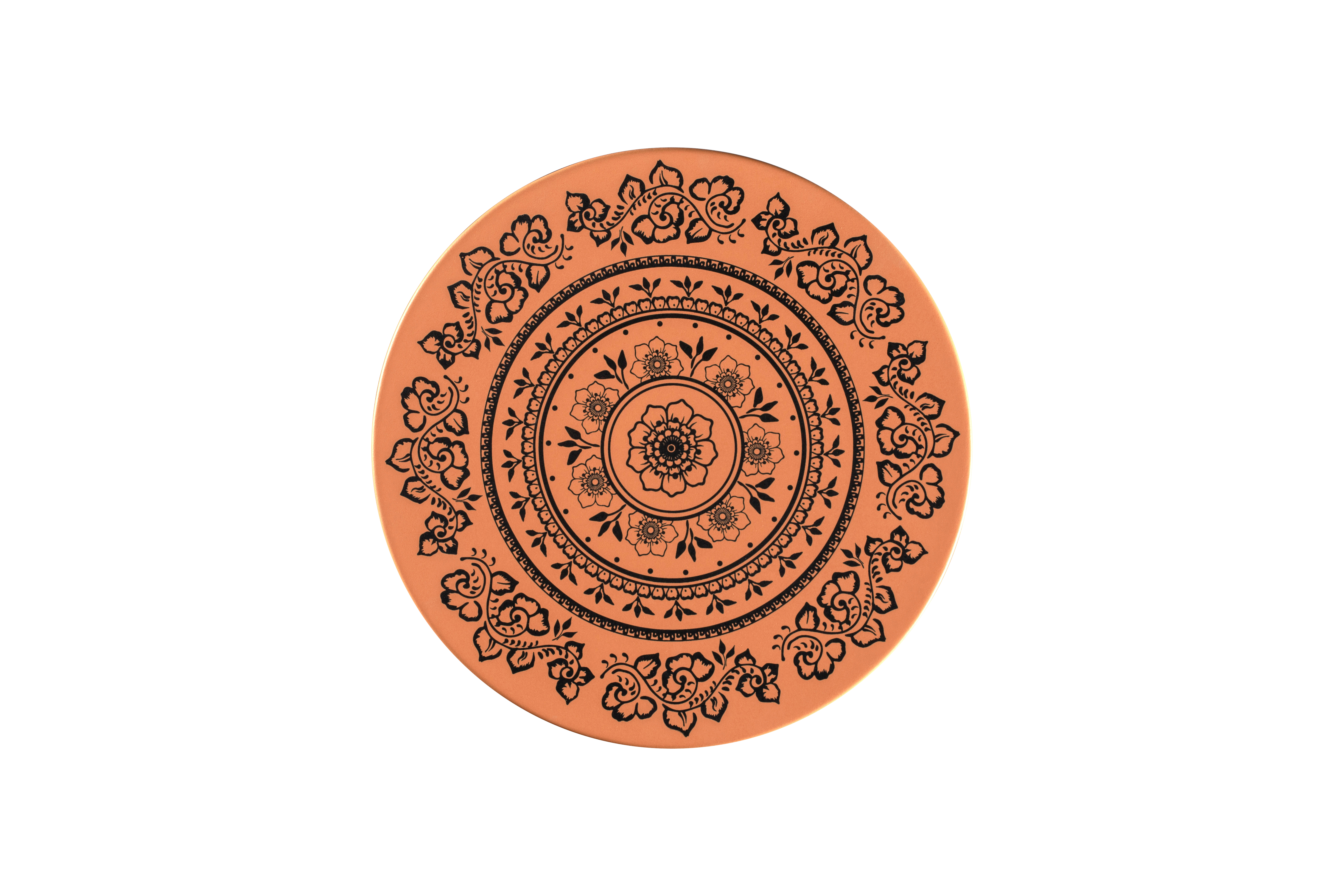 Teller flach Ø26,5cm H2cm TERO ALEXANDRIA decorated terracotta