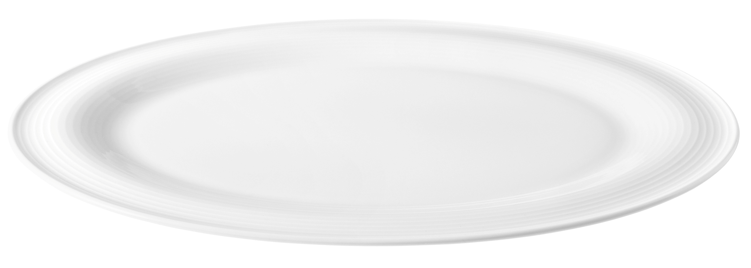 Platte oval  35cm BLUES weiß