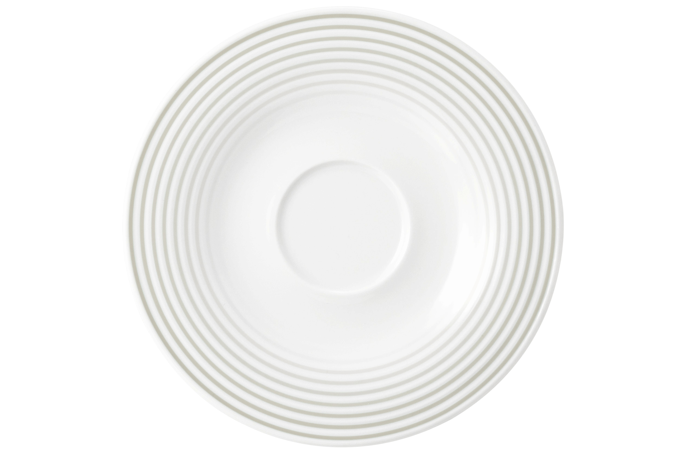 Espressountertasse rund mit Relief 13,5cm BLUES perlgrau