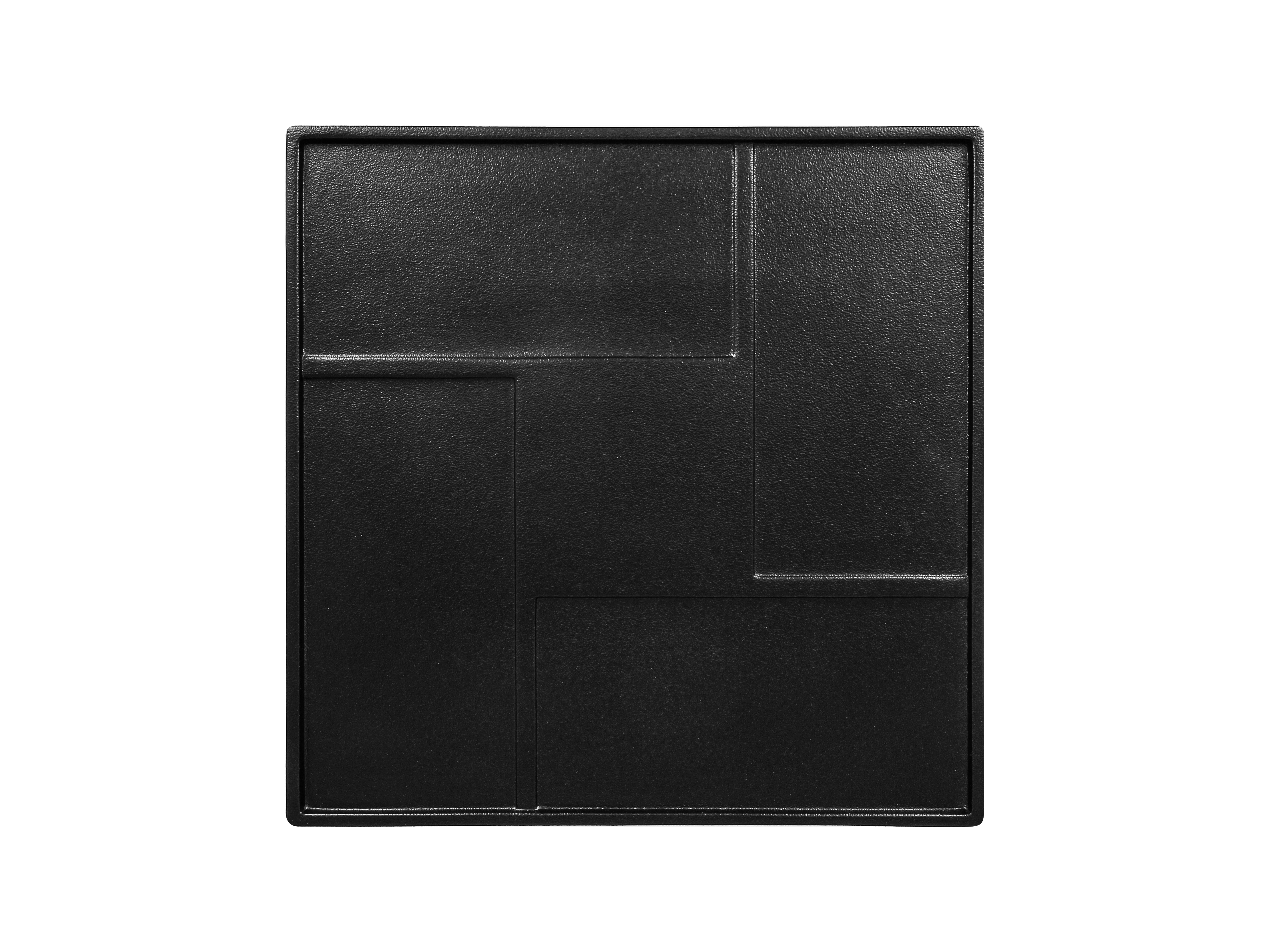 Platte eckig Tansan 30x30x2cm SENSATION black