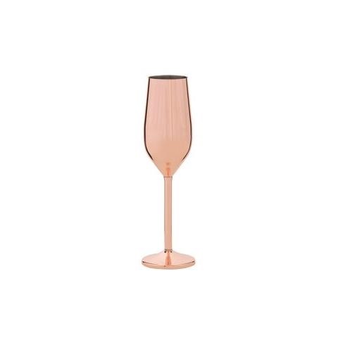2-tlg. Champagnerglas Set Edelstahl kupferfarben