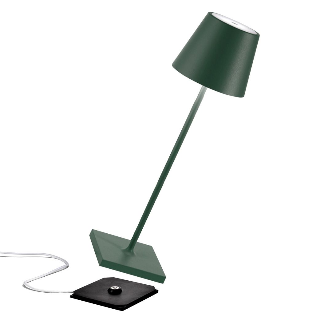 LED-Leuchte H38cm POLDINA PRO dark green