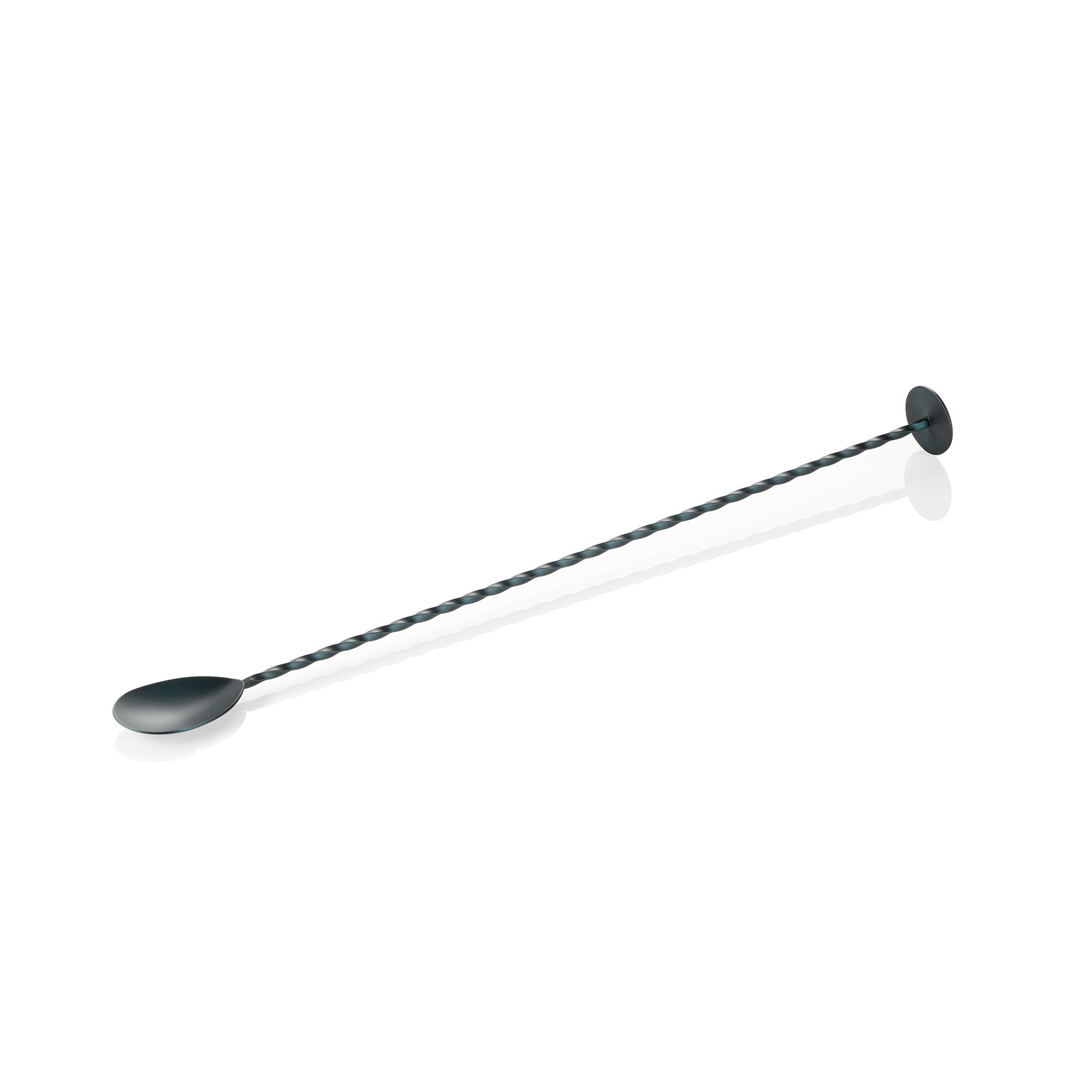 Barlöffel Twisted 33,5cm mit Stößelende NOCTURN 18/8 blau matt