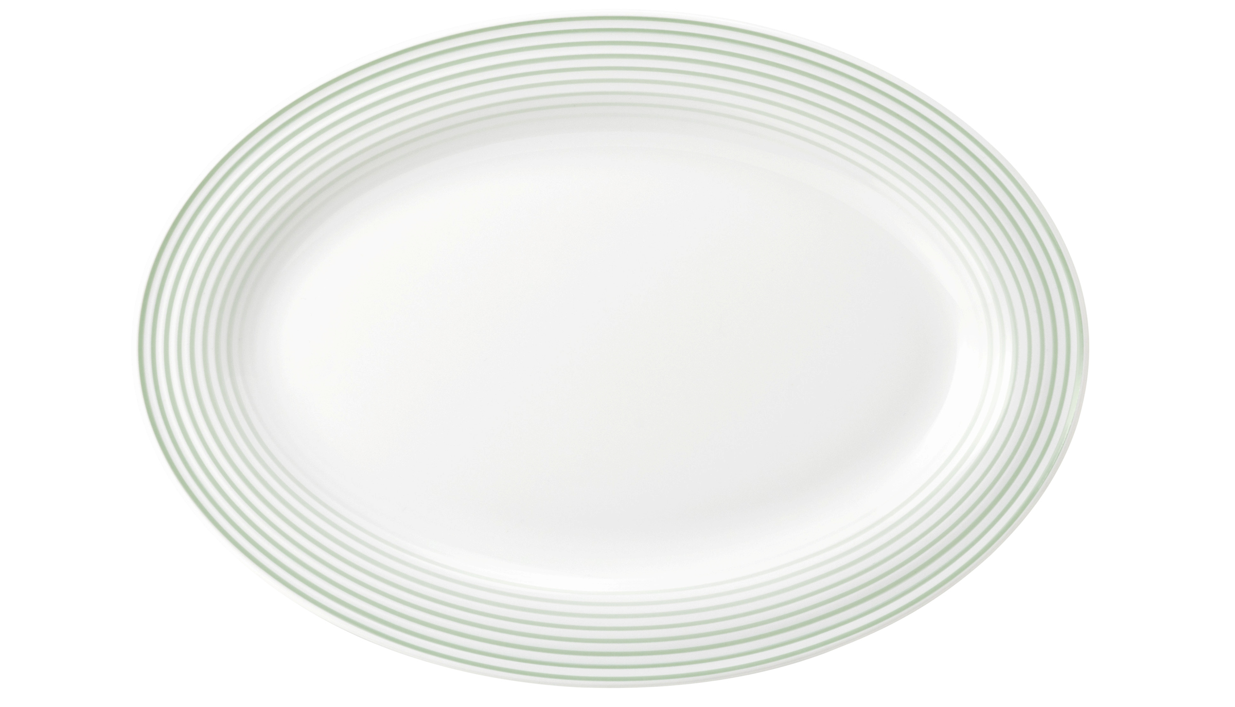 Platte oval mit Relief oval 25cm BLUES salbeigrün