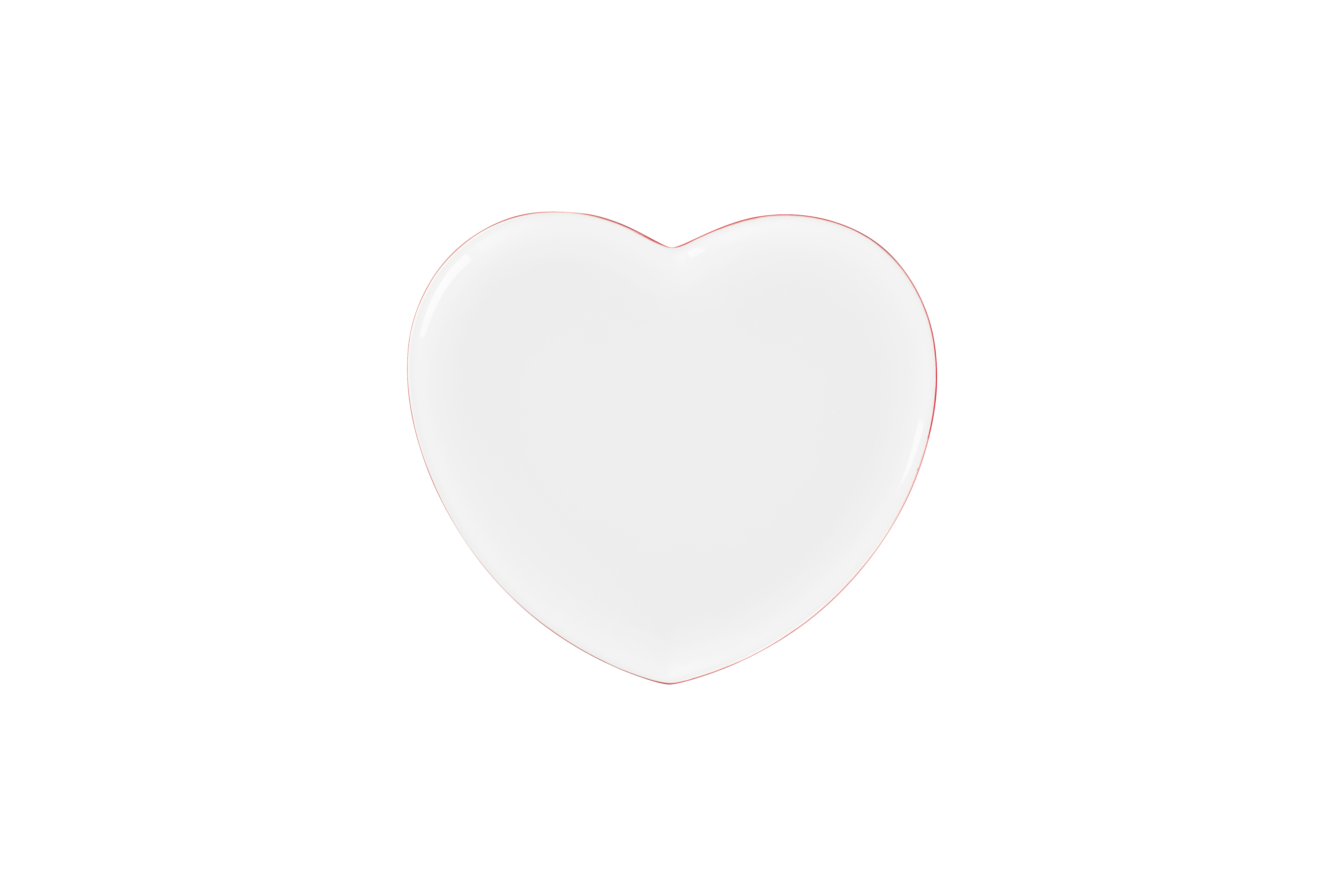 Teller flach coup 23x20,5x2,1cm CLICHÉ red & white