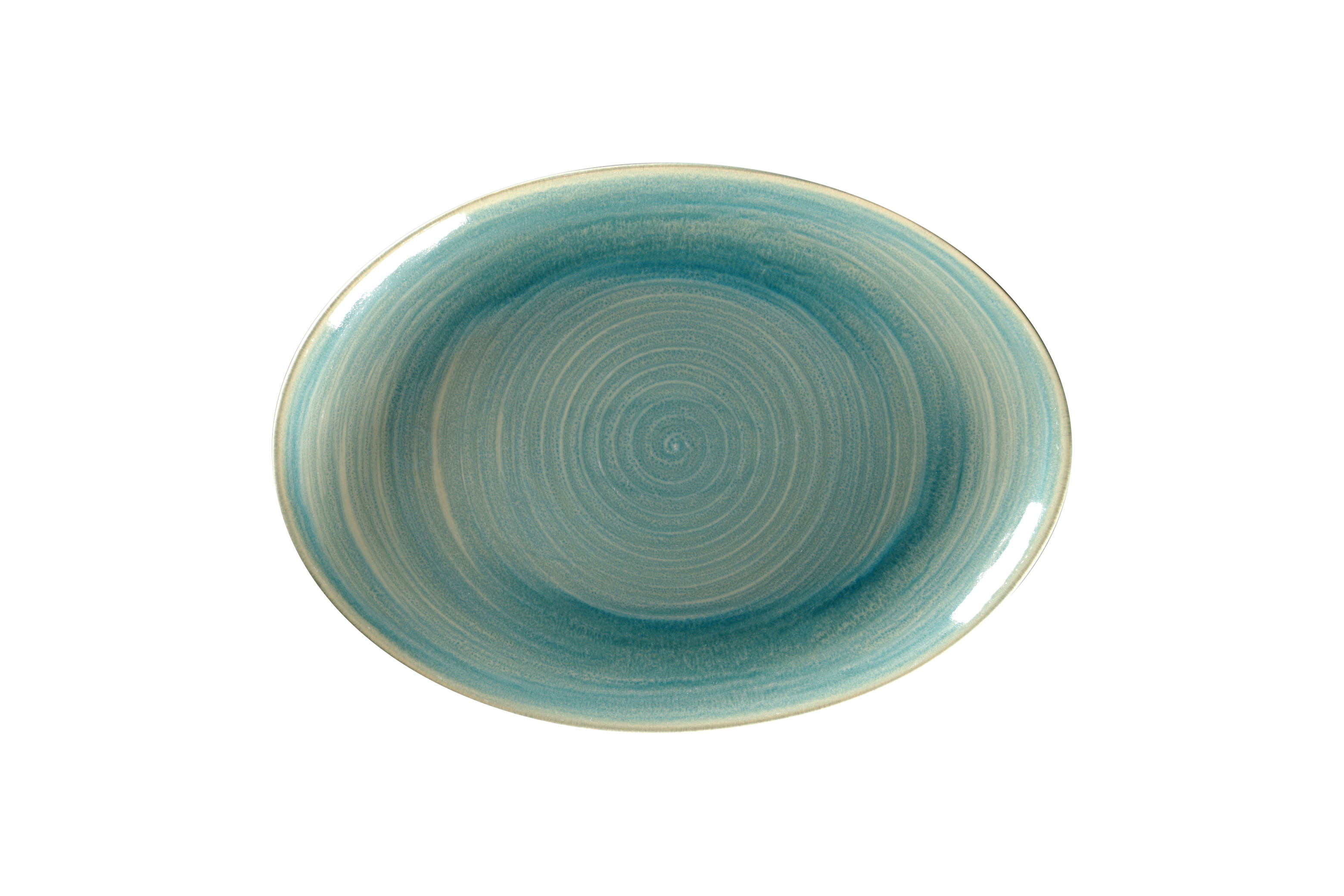 Platte oval 32x23cm RAKSTONE SPOT saphire
