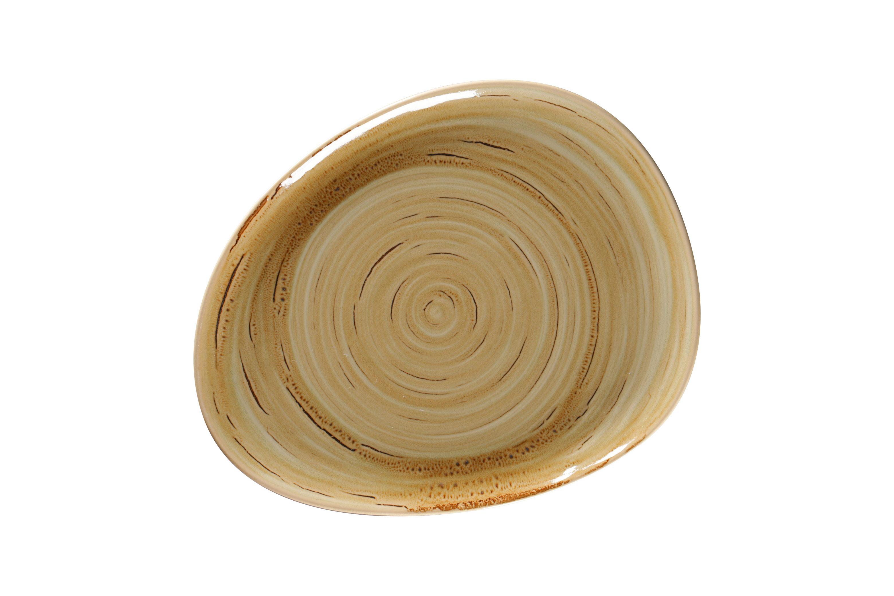 Teller organisch 28x22,6cm RAKSTONE SPOT garnet beige