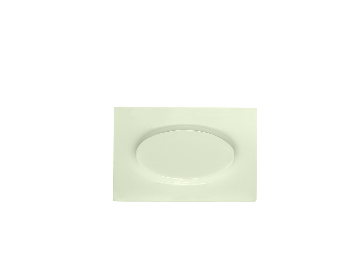 Teller eckig glatt 21x14cm GENERATION creme