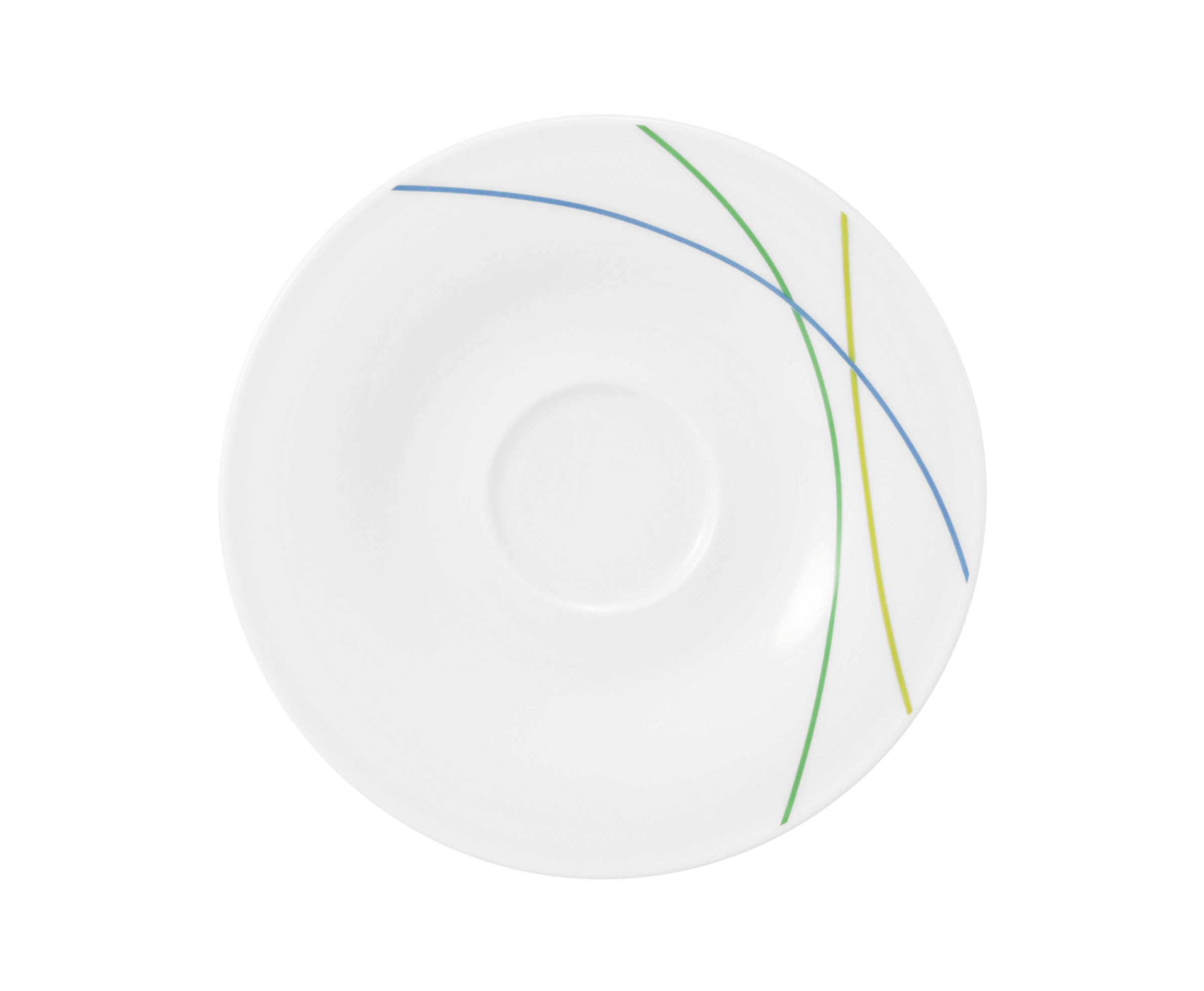 Espressountertasse rund 13,5cm COMMUNITY green line