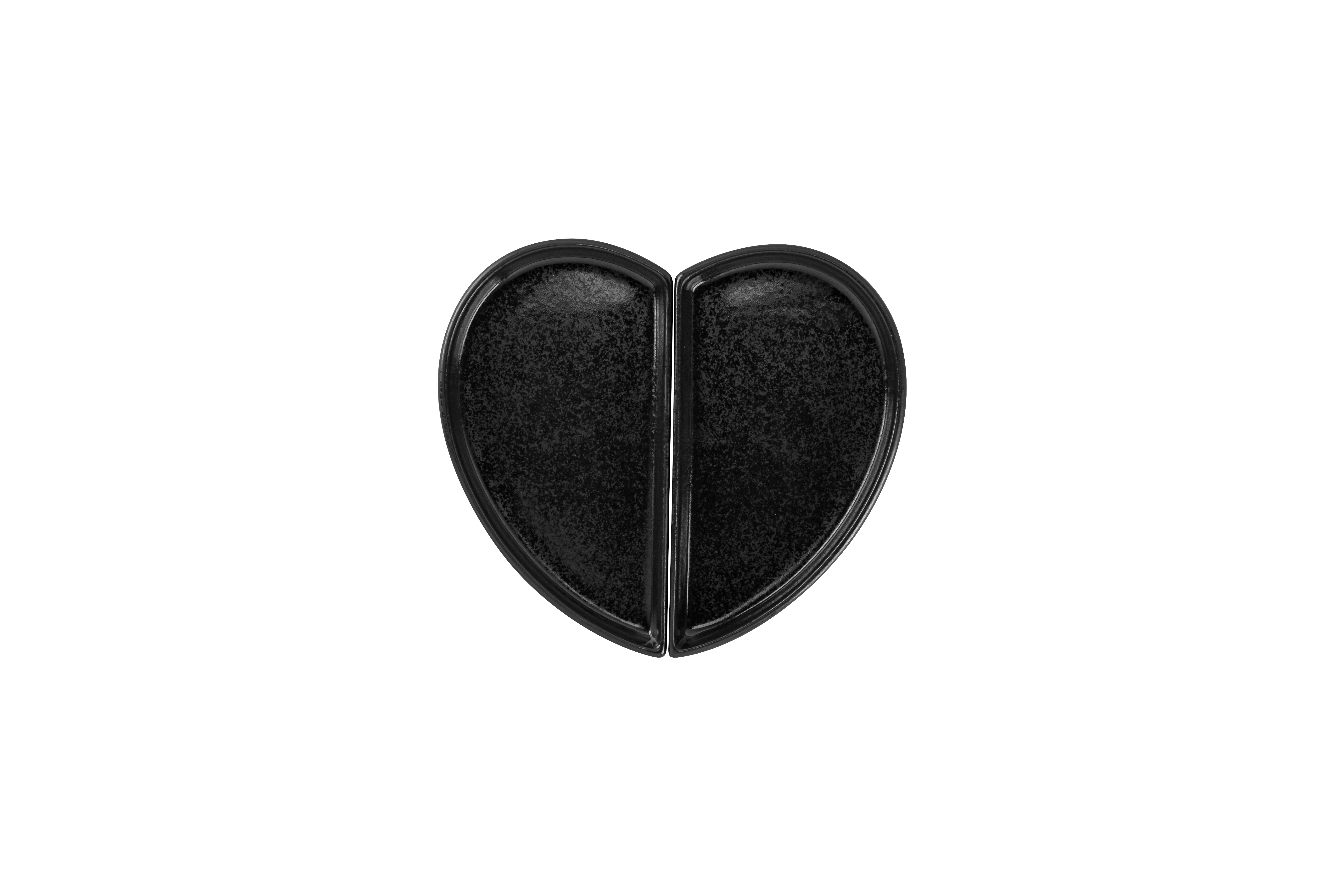 Teller flach coup rechte Hälfte cm 10x18x2,5cm 0,17L CLICHÉ karbon black