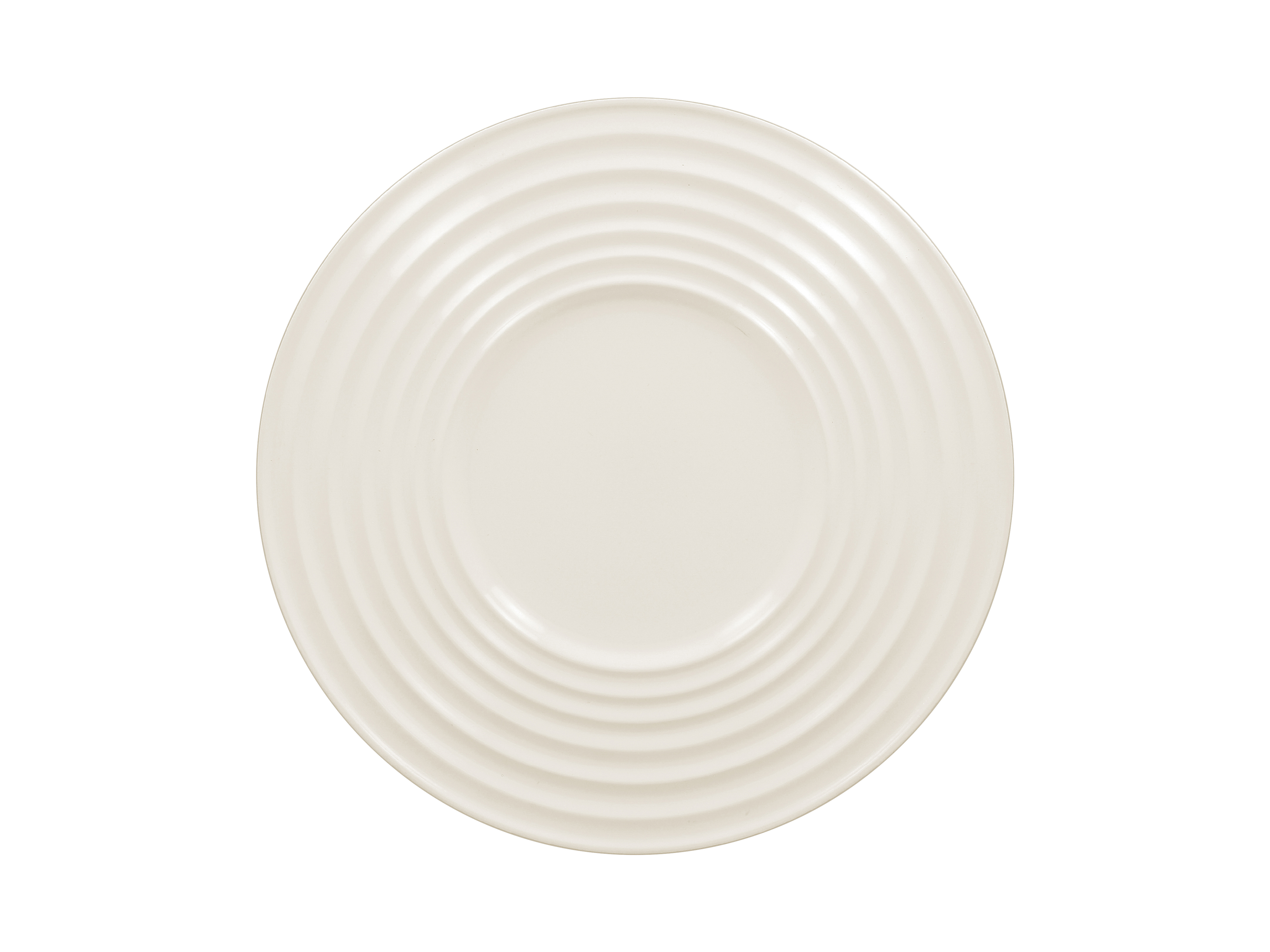 Teller flach mit Relief-Dekor Ø32cm H2,4cm HIDE white