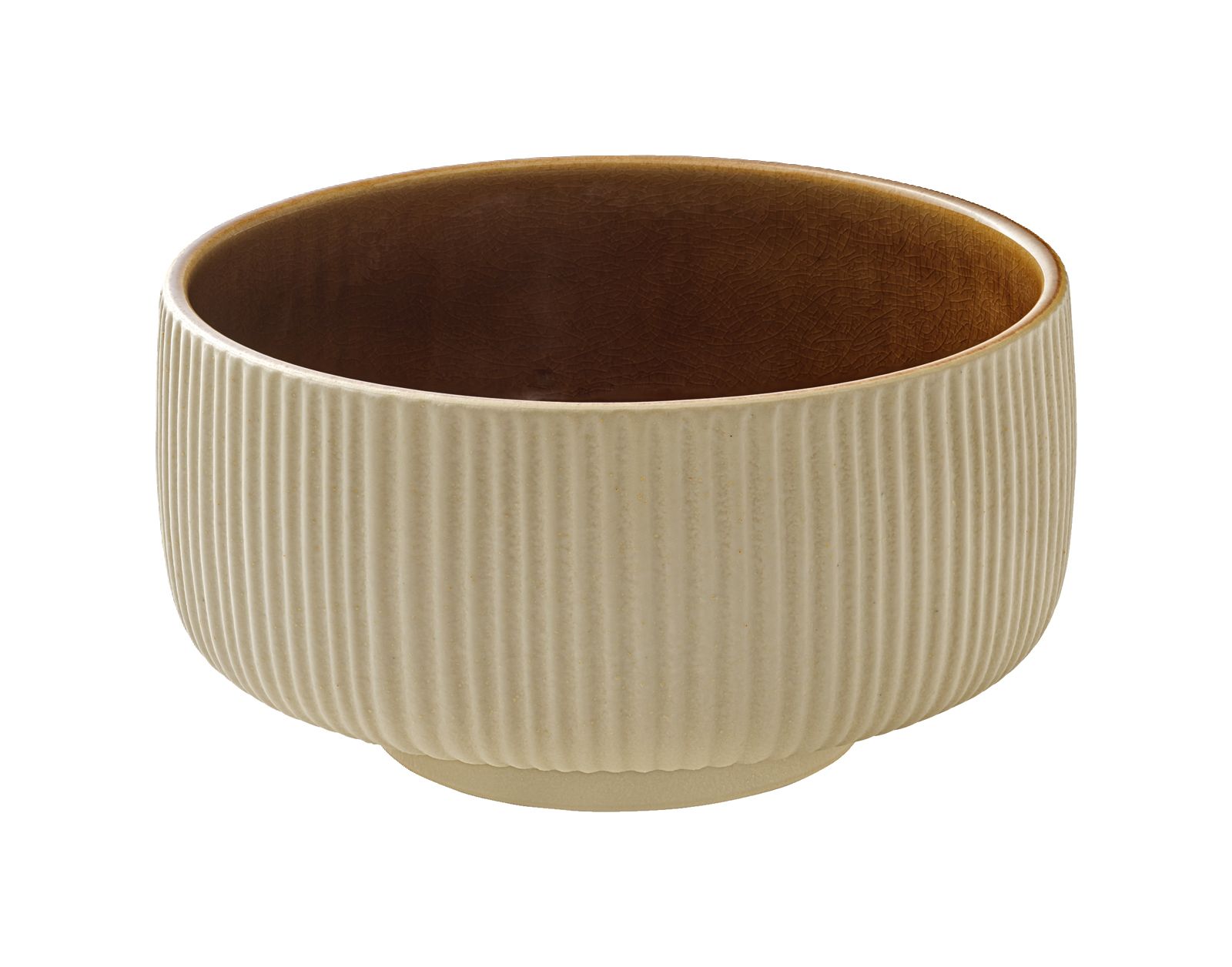 Schale rund 15cm 0,88l NARA RELIEF braun