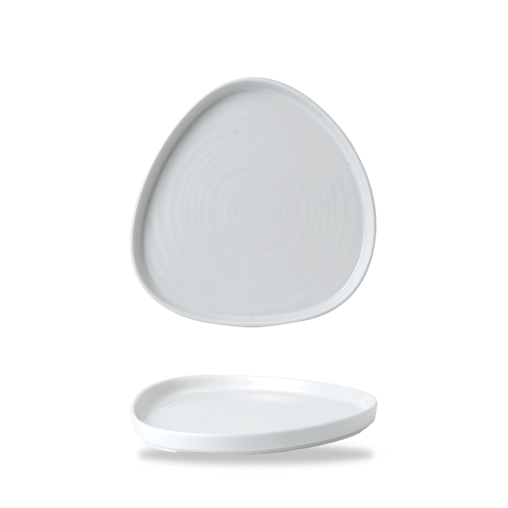 152880 Teller dreieckig walled 20cm CHEFS' PLATES white